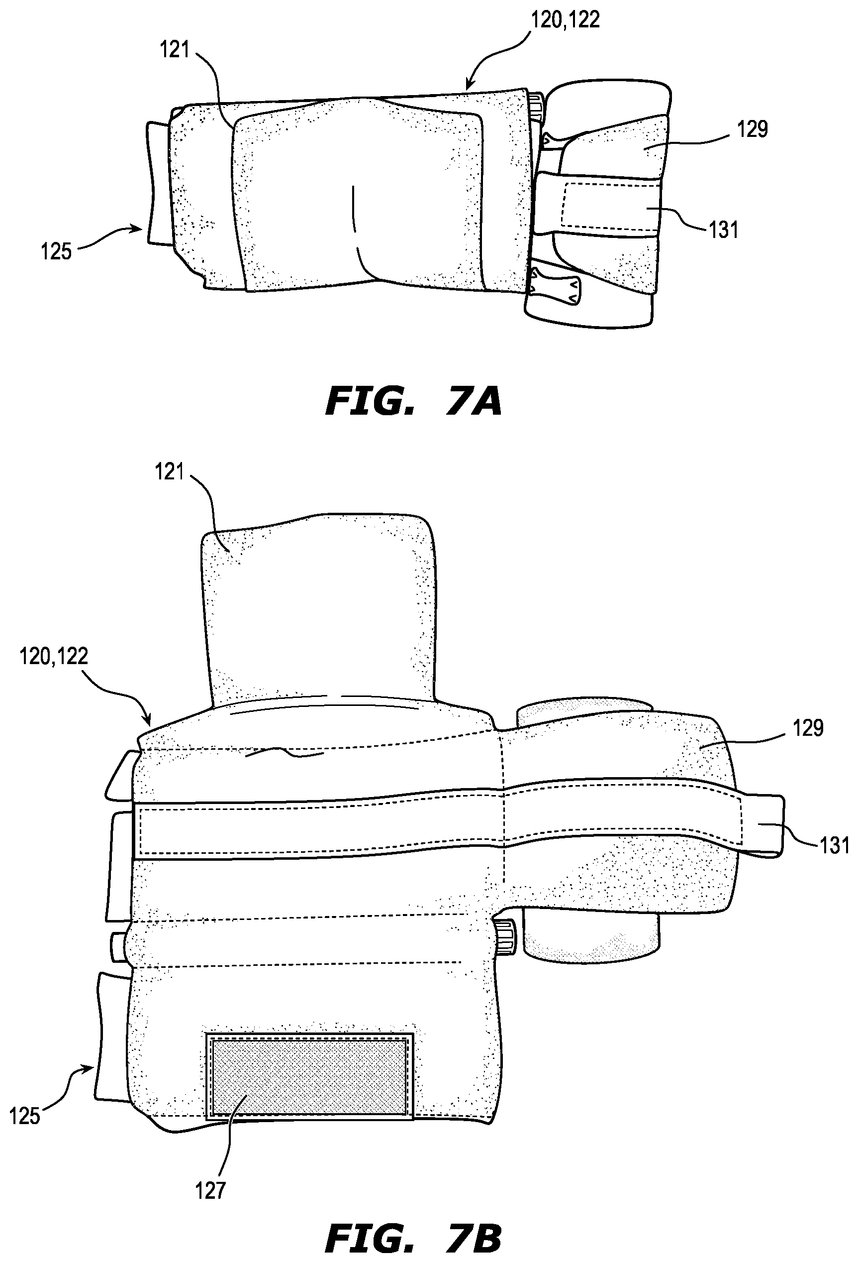 Patent US12332025 Figure 7 – Lumbar support pouch for ballistic vest