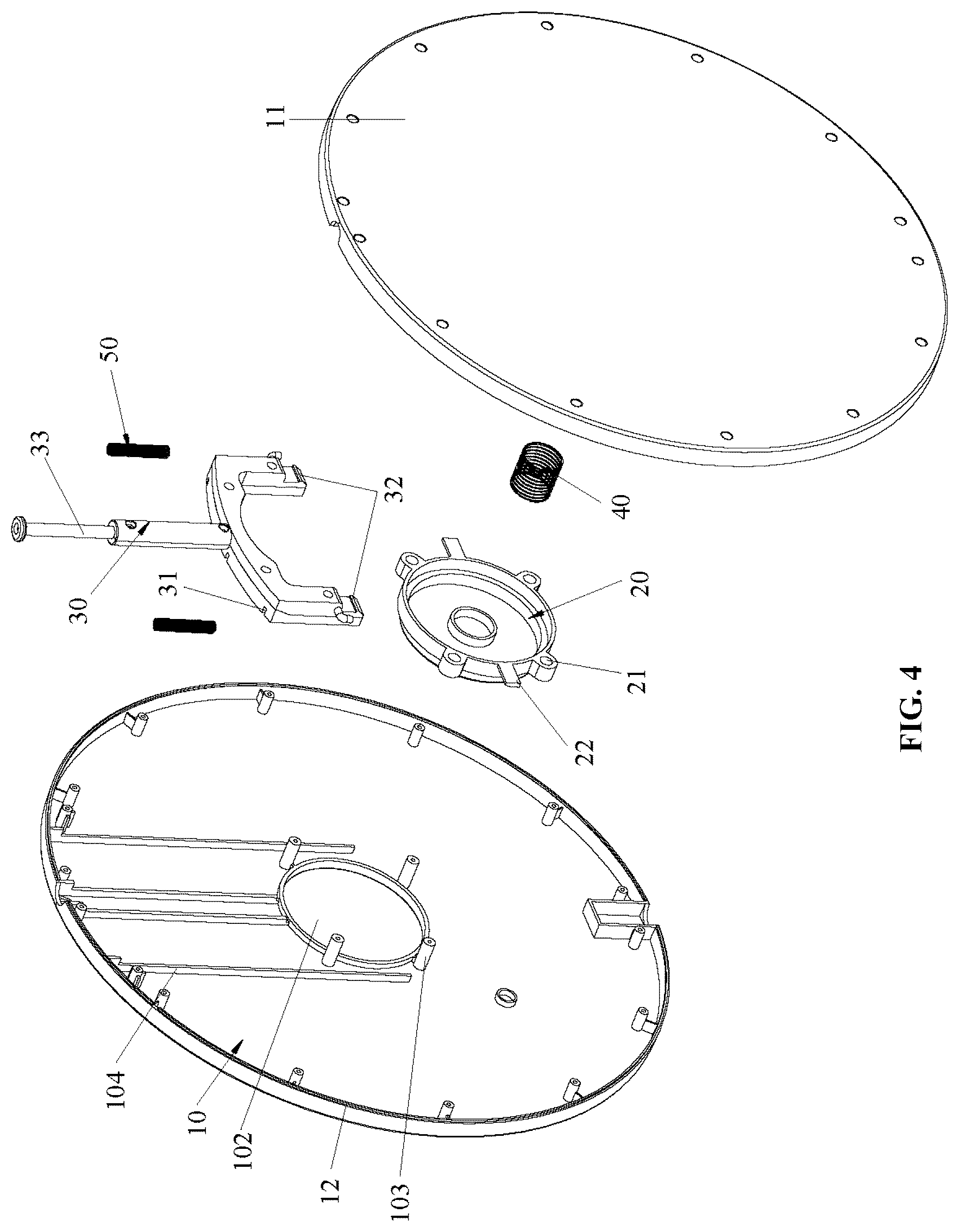 Patent US12332030 Figure 4 – Feedback device for ejecting items upon hitting target surface