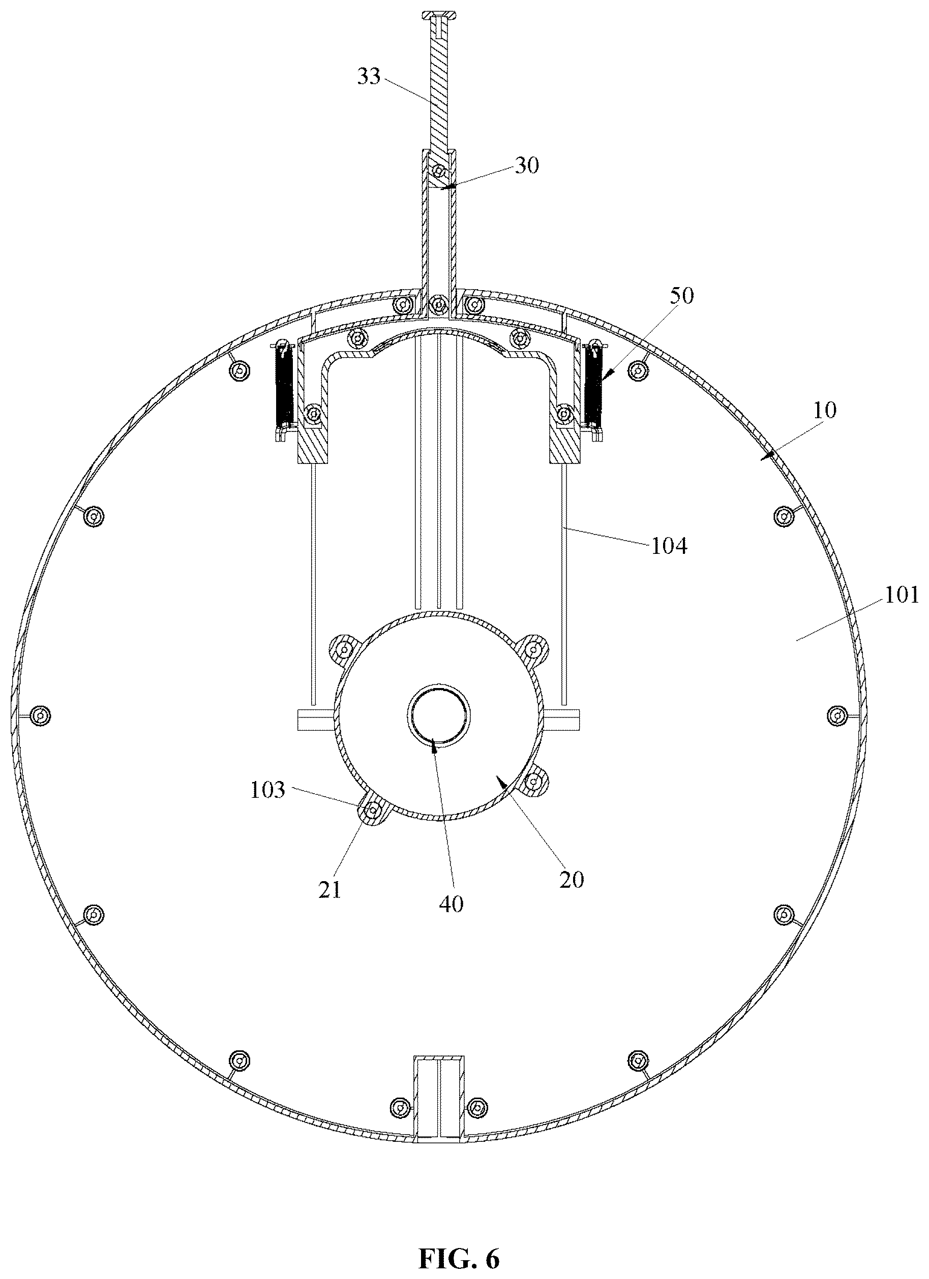 Patent US12332030 Figure 6 – Feedback device for ejecting items upon hitting target surface