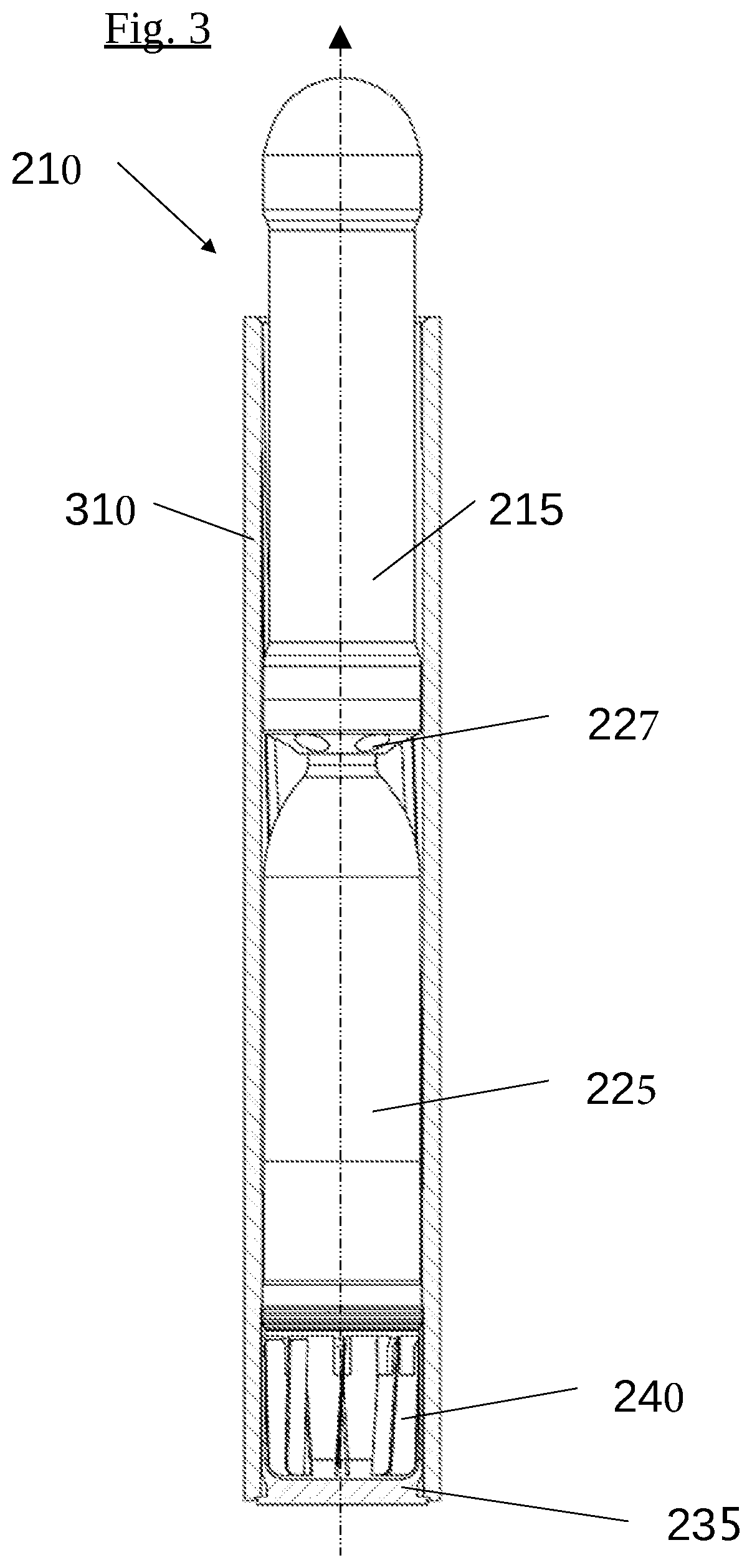 Patent US12332032 Figure 3 – Barrier-breaching munition