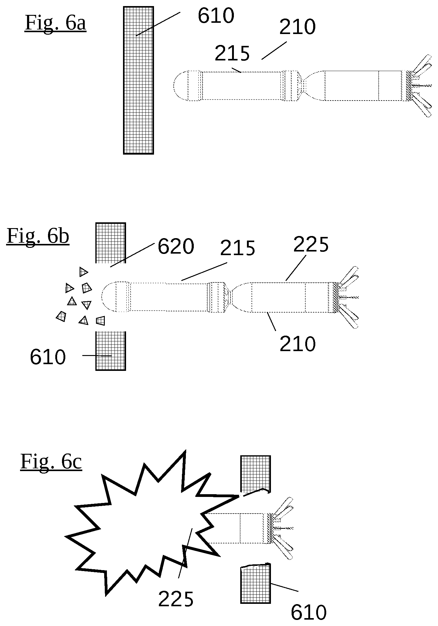 Patent US12332032 Figure 6 – Barrier-breaching munition