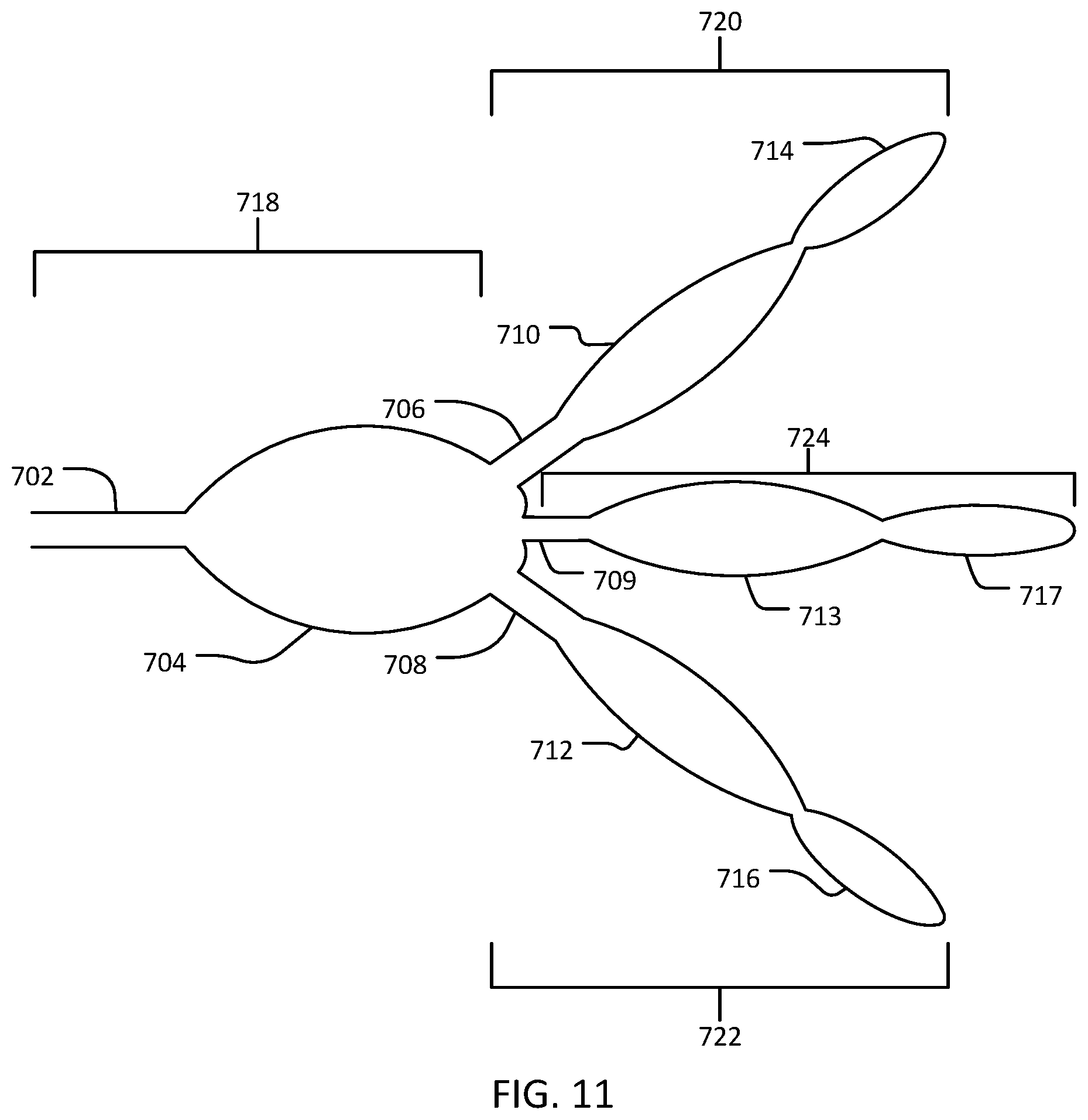 Patent US12332035 Figure 9 – Customizable projectile designed to tumble