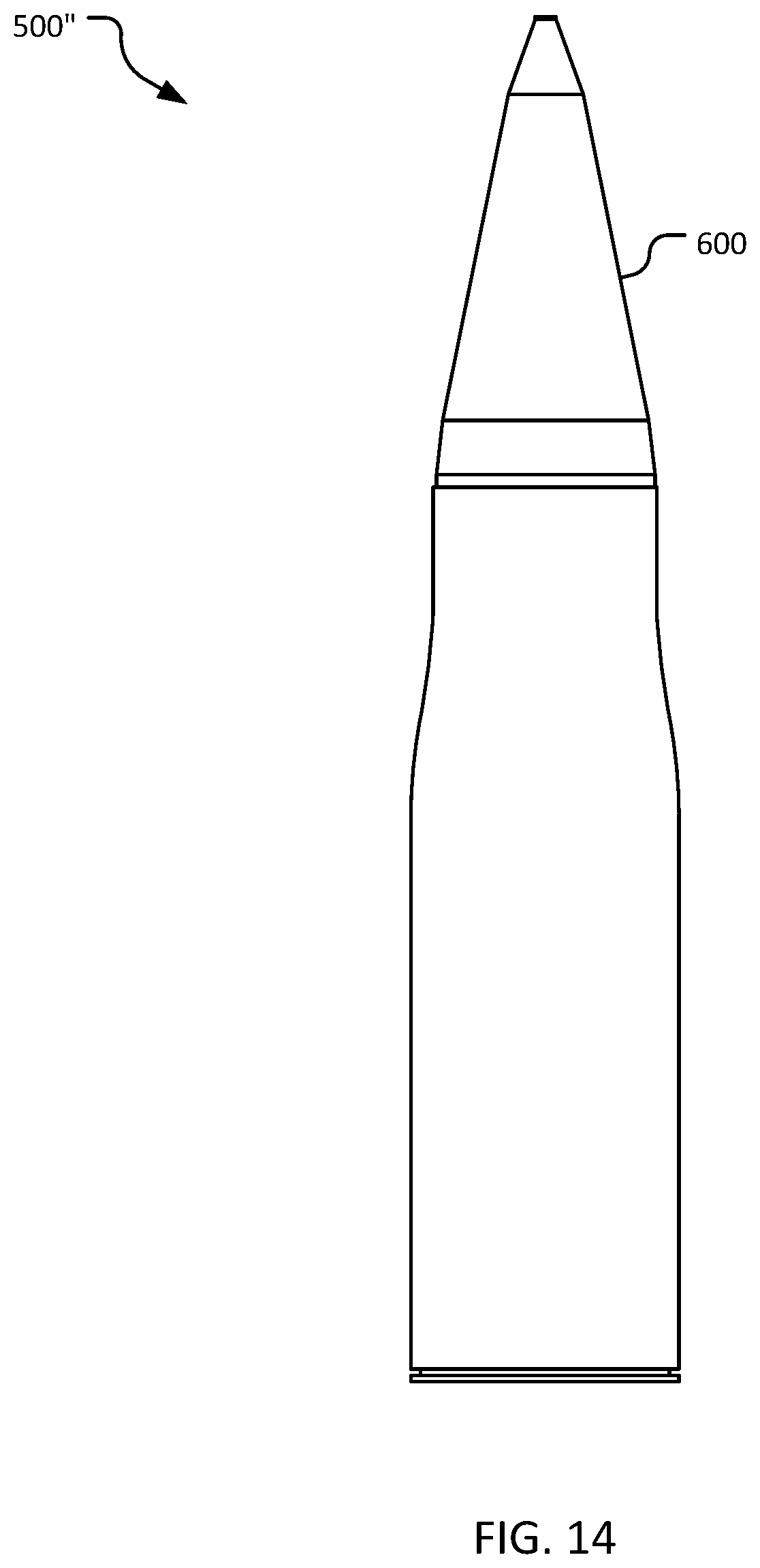 Patent US12332035 Figure 12 – Customizable projectile designed to tumble