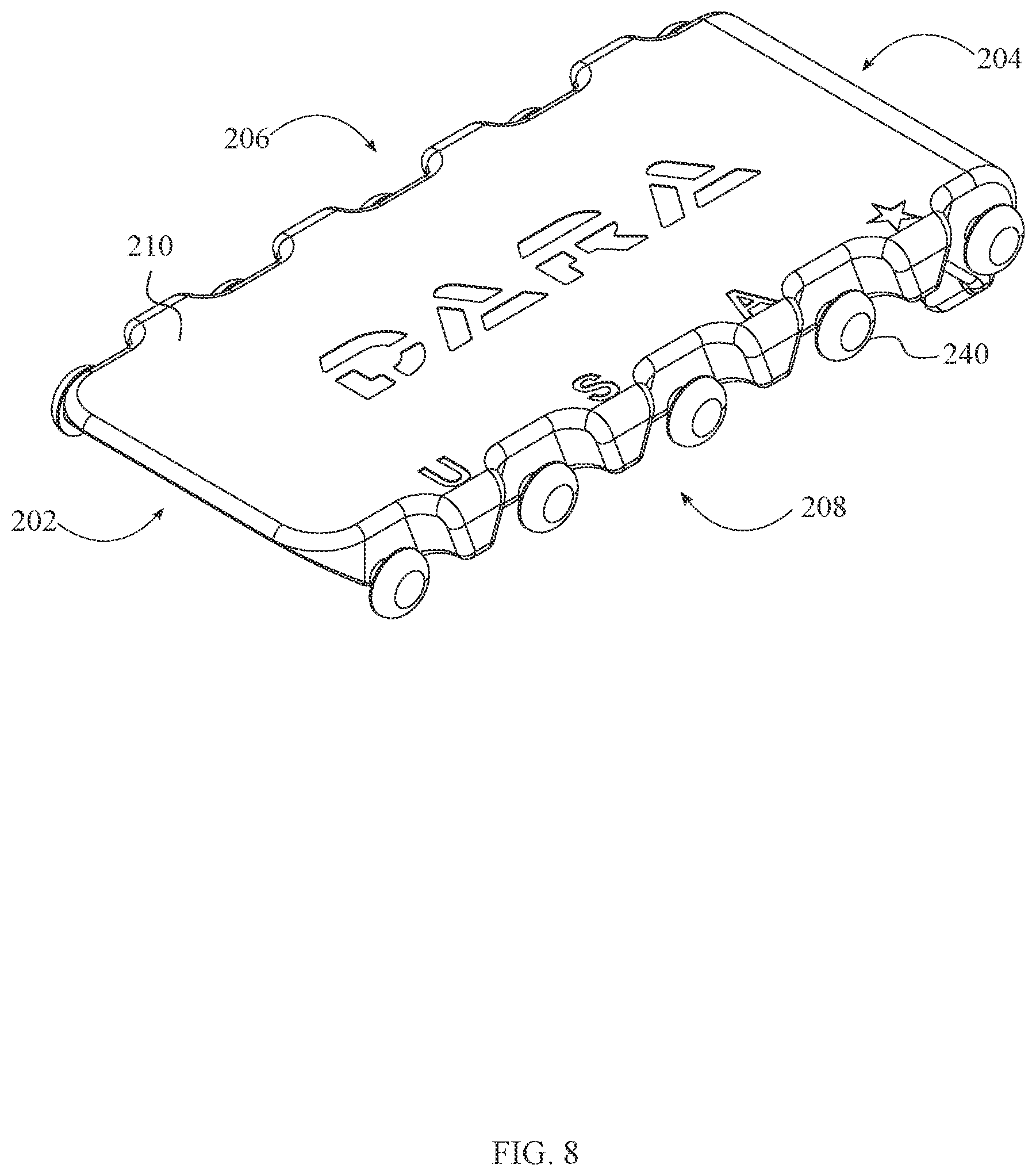 Patent US12332036 Figure 8 – Automatic retention firearm magazine carrier