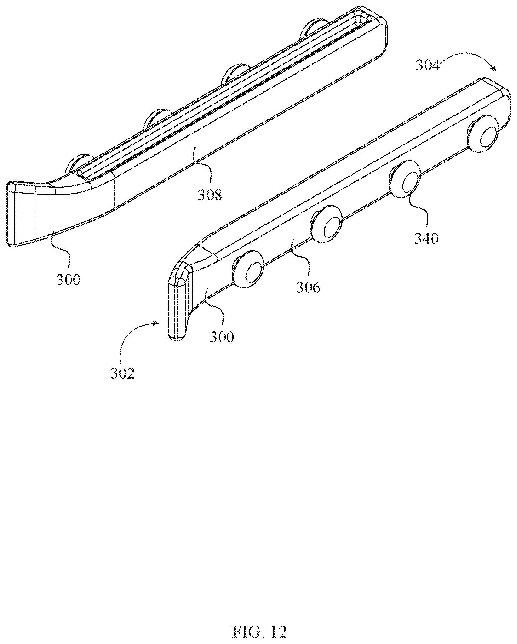Patent US12332036 Figure 12 – Automatic retention firearm magazine carrier