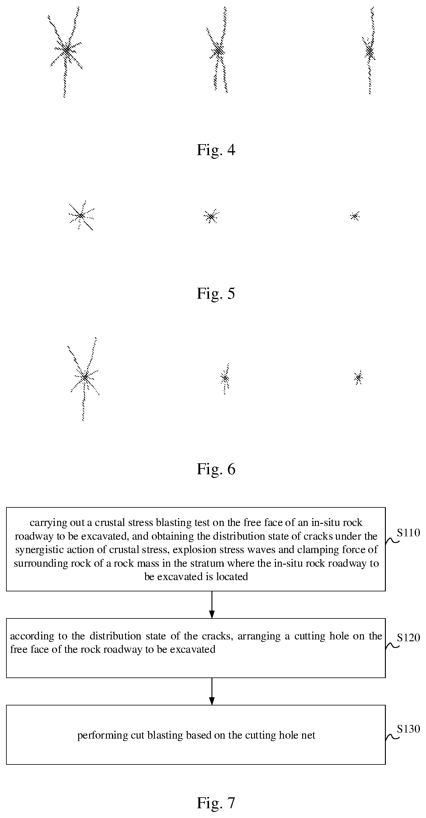 Patent US12332038 Figure 2 – Efficient cut blasting method for medium-length holes in deep high-stress rock roadway based on crustal stress induction effect