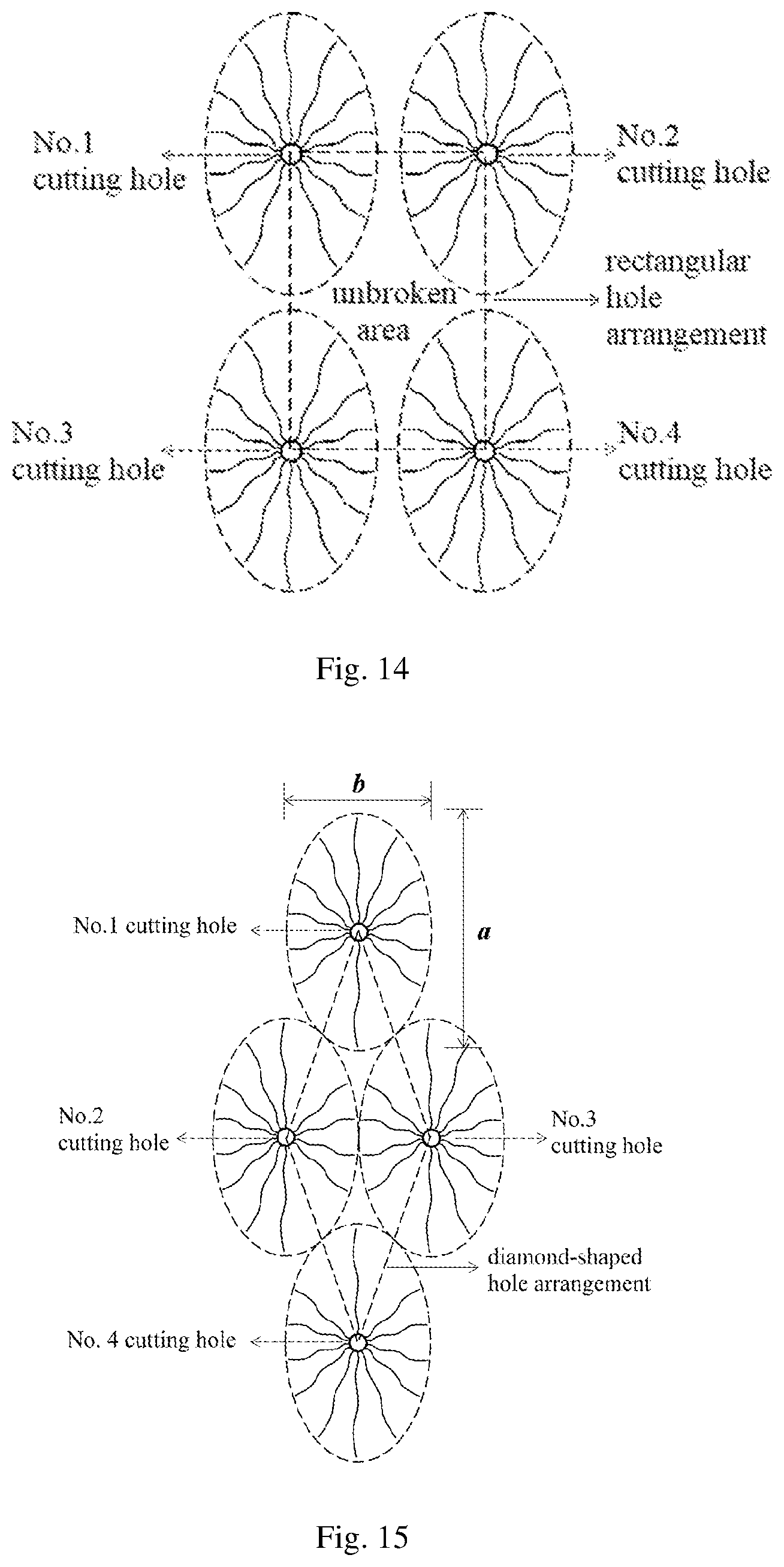 Patent US12332038 Figure 5 – Efficient cut blasting method for medium-length holes in deep high-stress rock roadway based on crustal stress induction effect