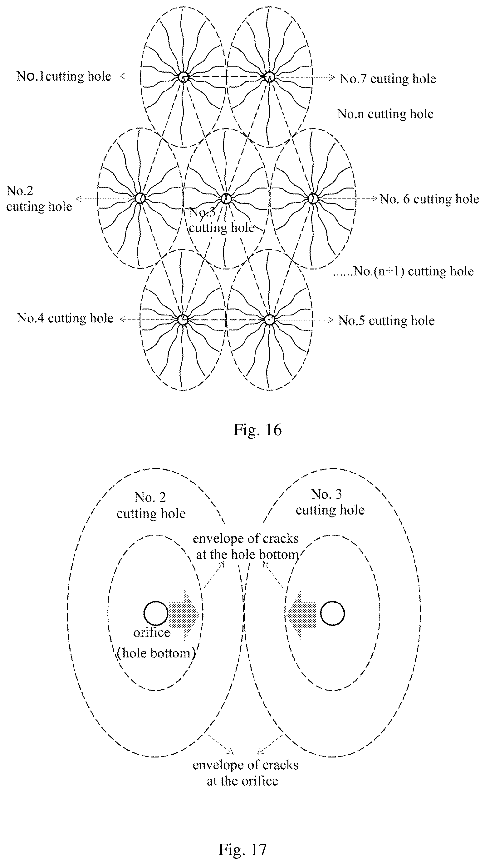 Patent US12332038 Figure 6 – Efficient cut blasting method for medium-length holes in deep high-stress rock roadway based on crustal stress induction effect