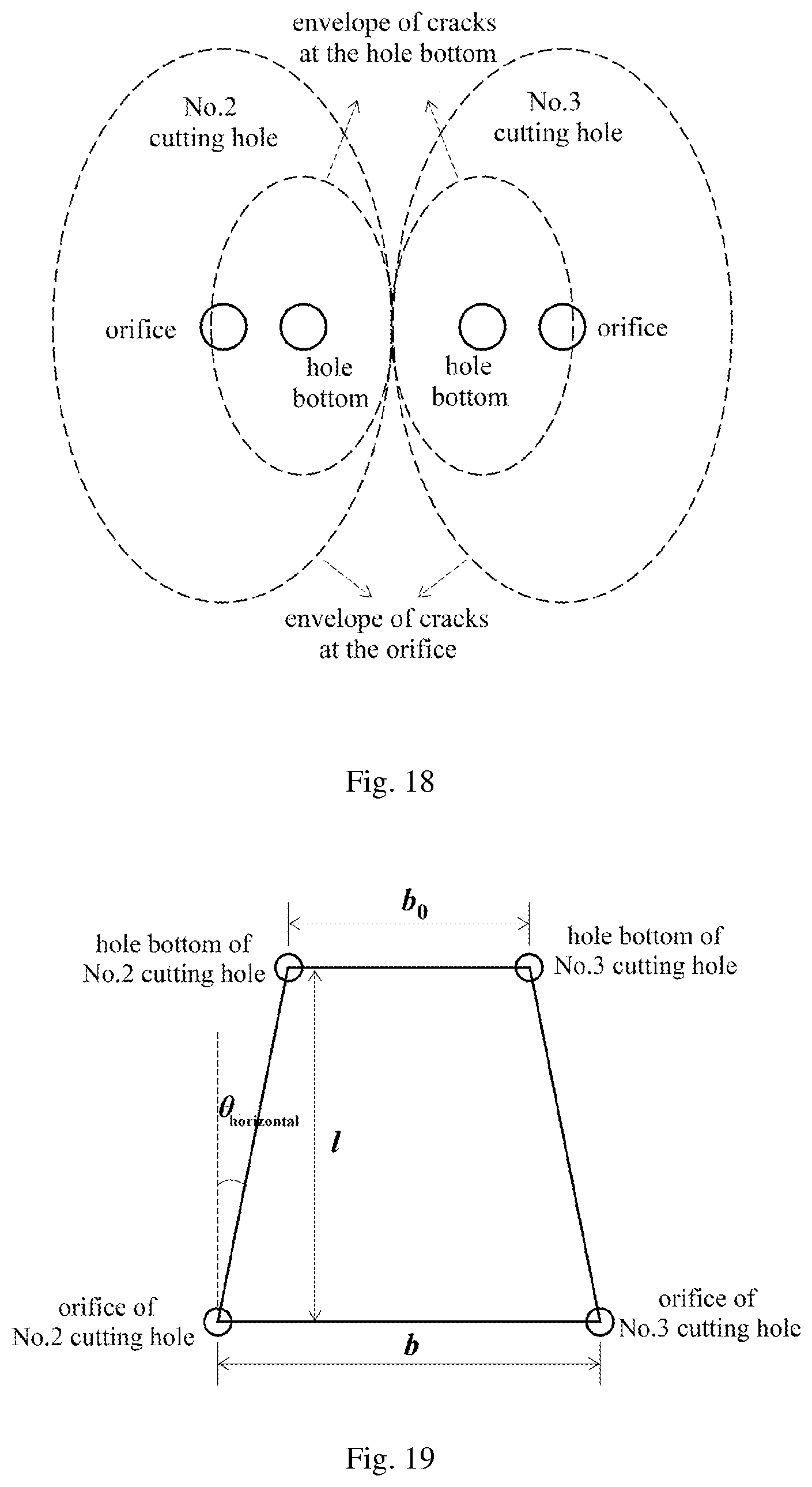 Patent US12332038 Figure 7 – Efficient cut blasting method for medium-length holes in deep high-stress rock roadway based on crustal stress induction effect