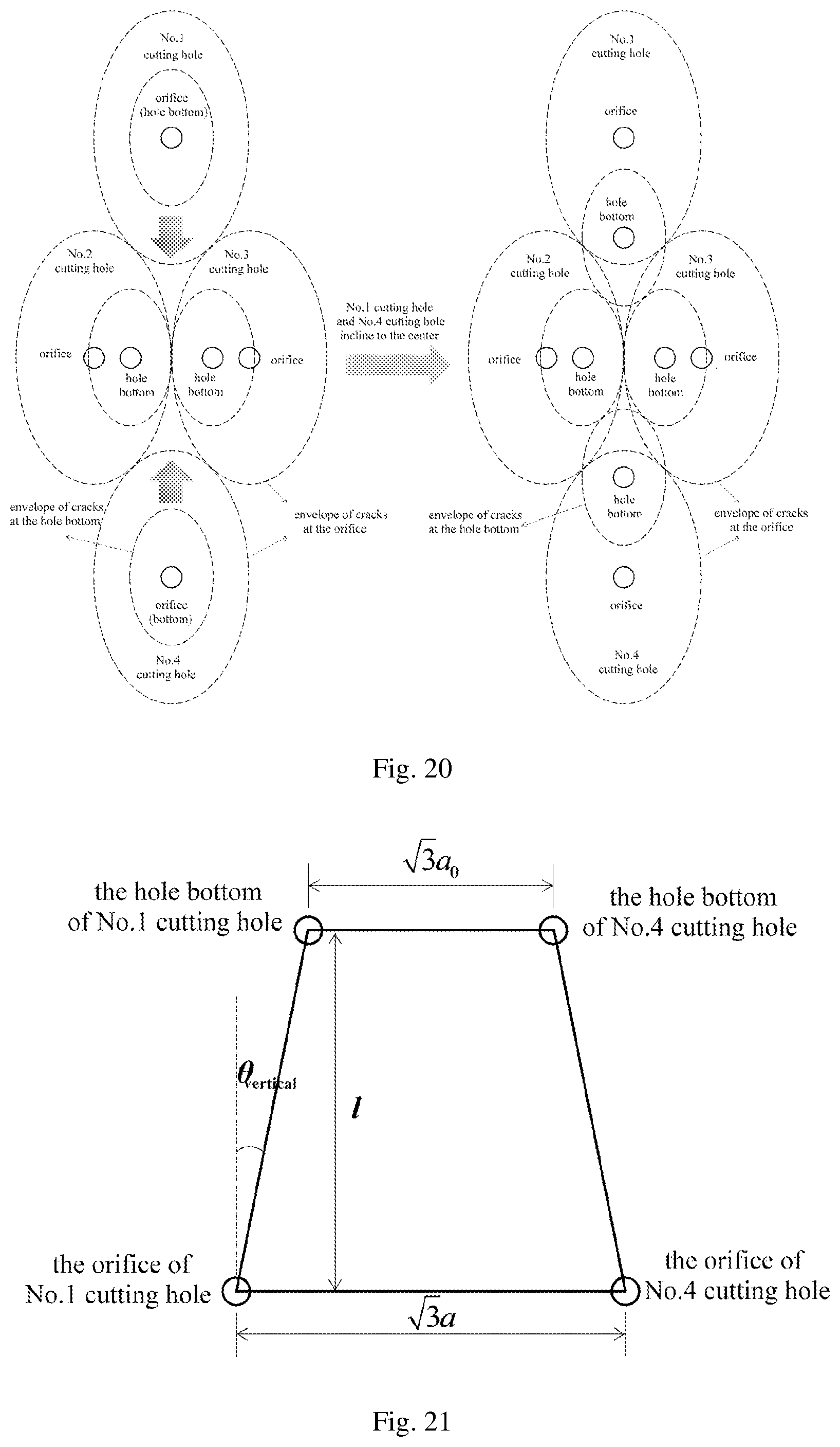 Patent US12332038 Figure 8 – Efficient cut blasting method for medium-length holes in deep high-stress rock roadway based on crustal stress induction effect