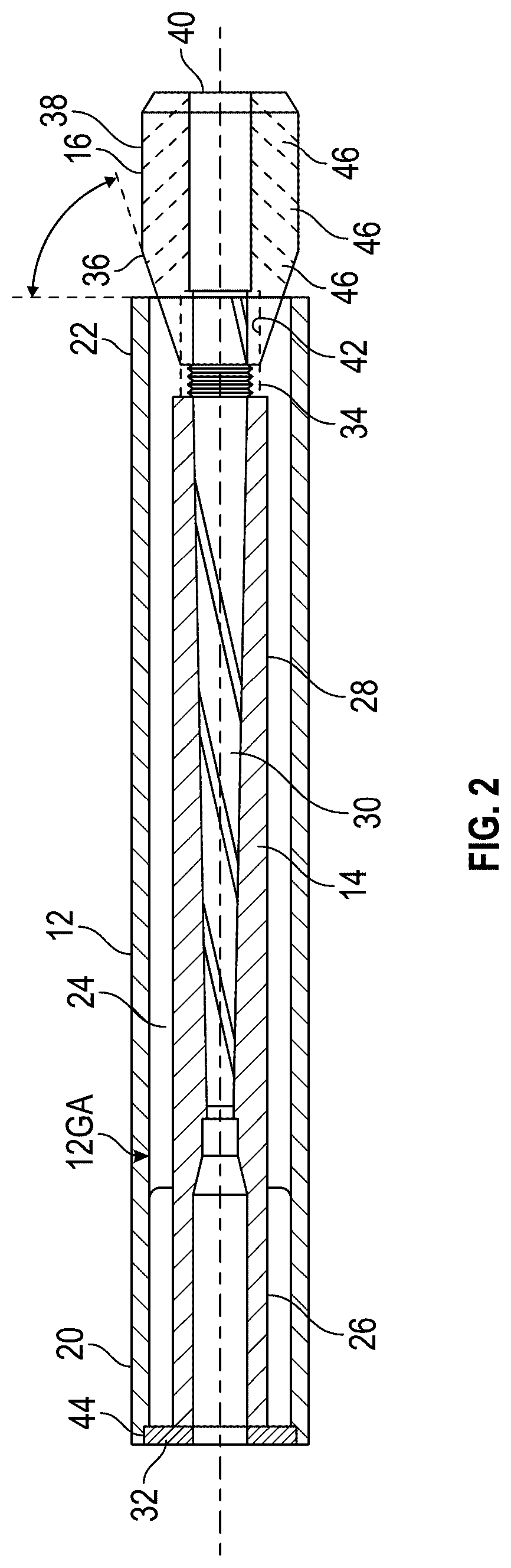 Patent US12332040 Figure 2 – Ordnance disarming device