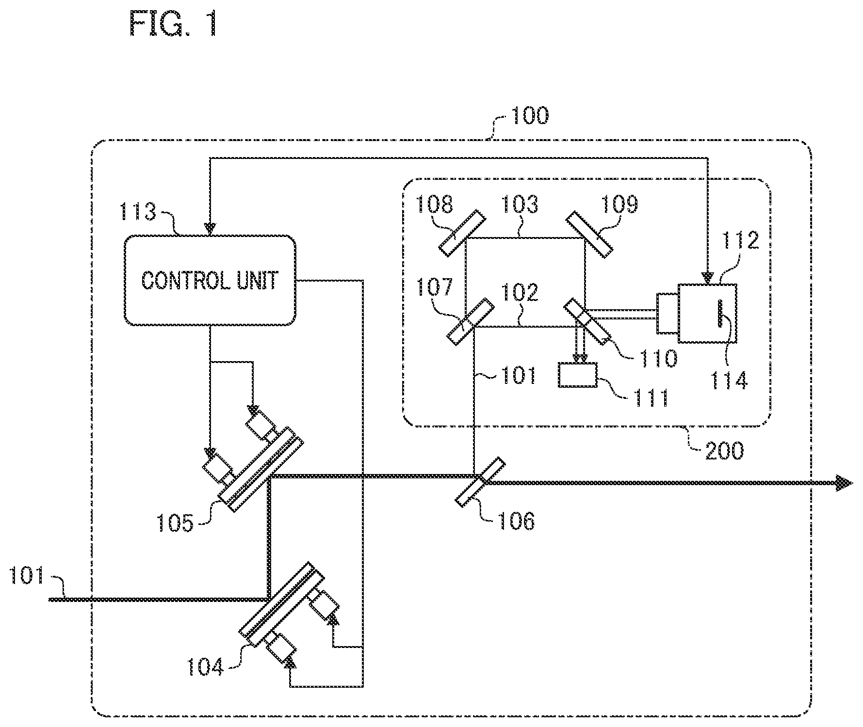Patent US12332044 Figure 1 – Detection device, correction device, processing device, and article manufacturing method