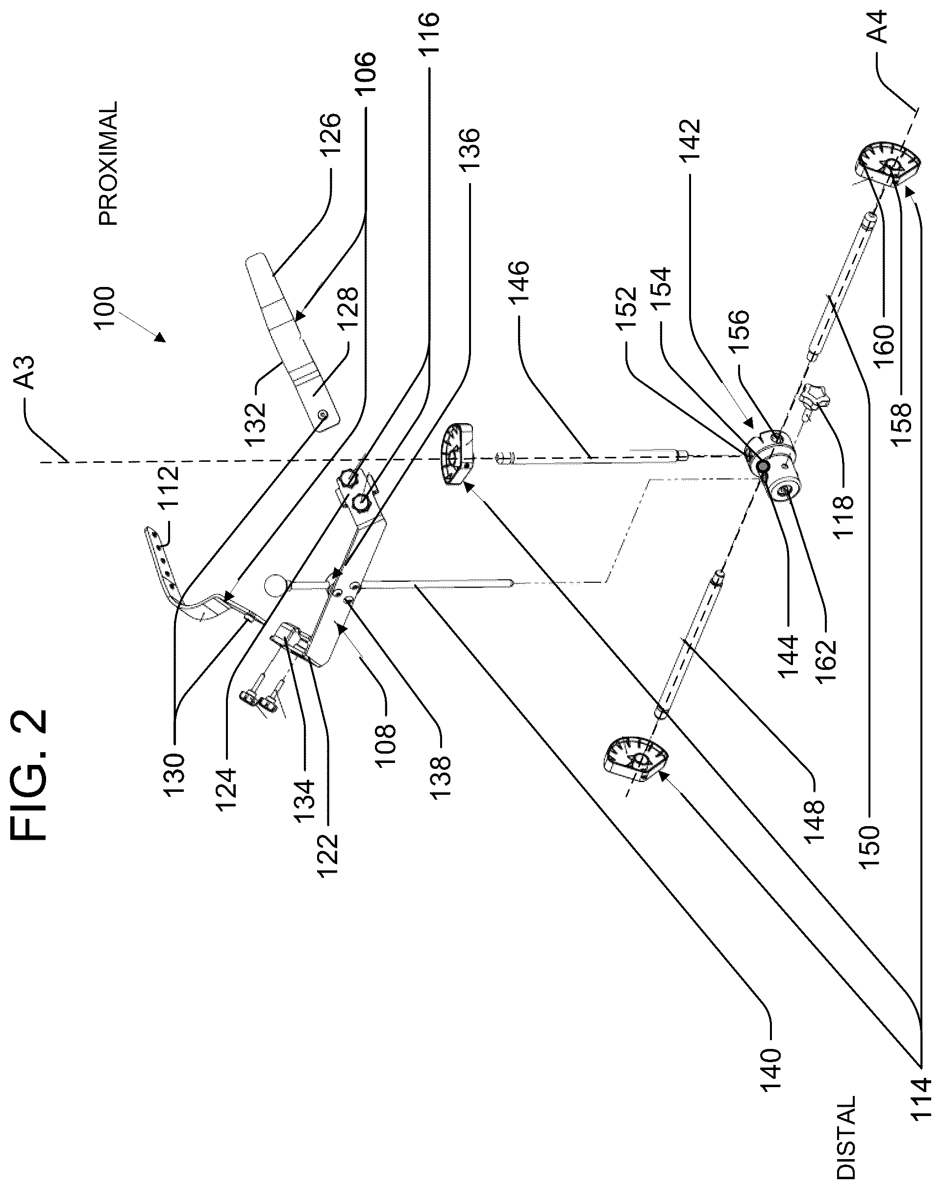 Patent US12332050 Figure 2 – Universal wheel-fixation frame for electronic alignment sensor