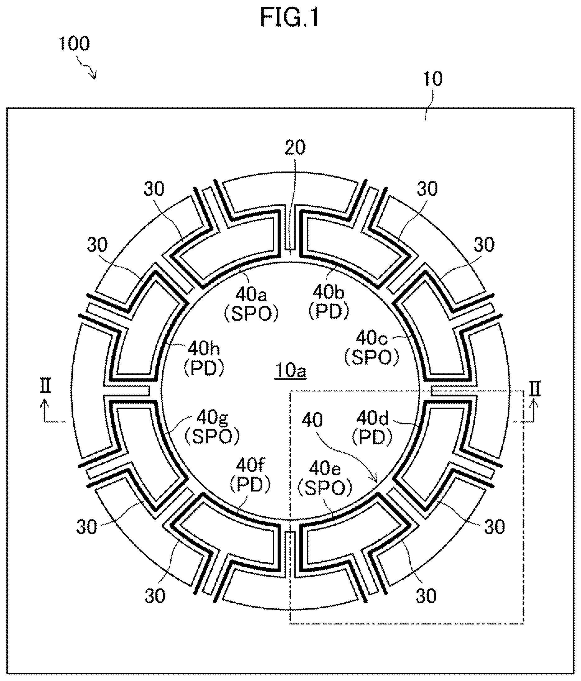 Patent US12332056 — Vibrating-type gyroscope element and angular velocity sensor including same — Figure 1