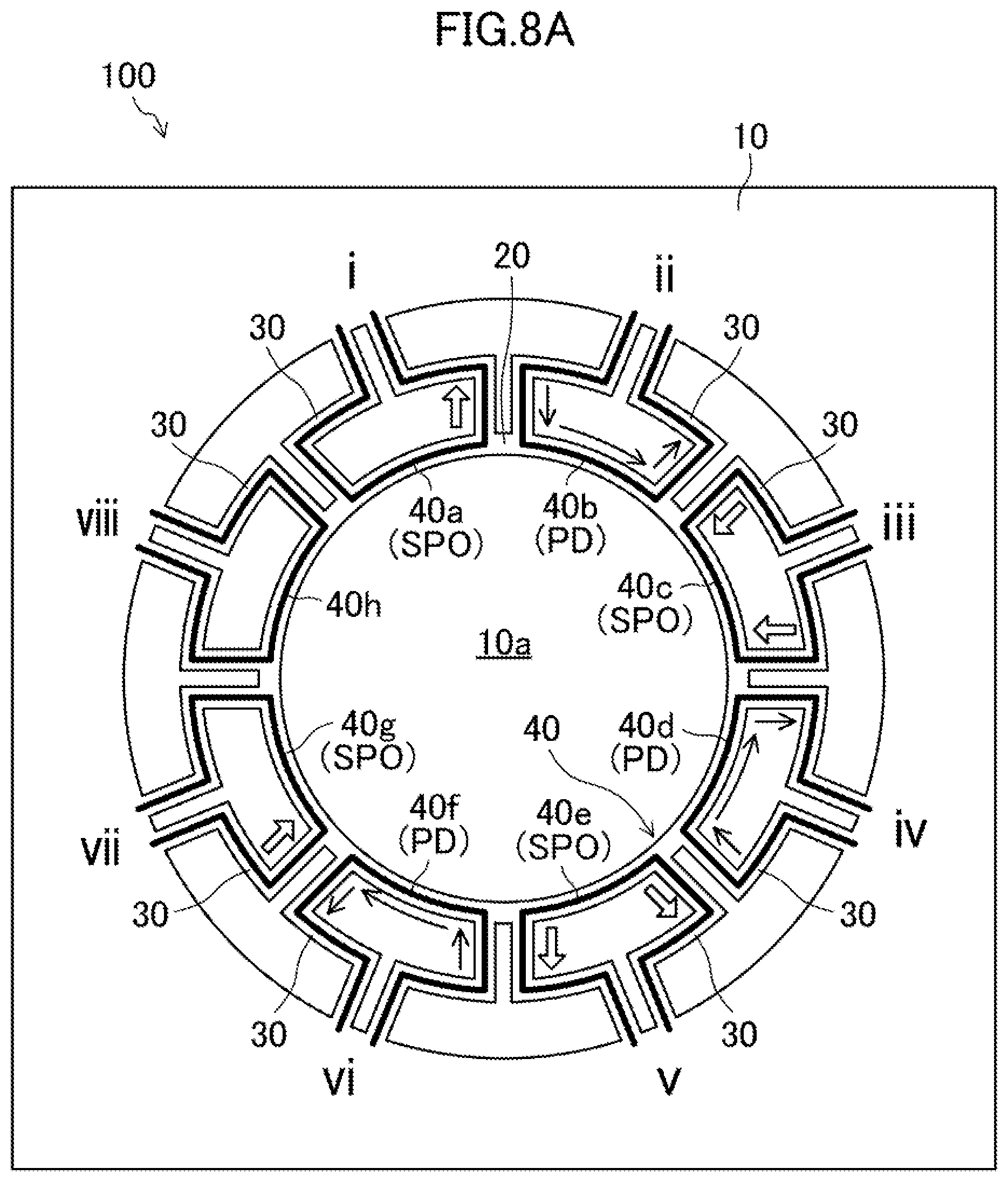 Patent US12332056 Figure 8 – Vibrating-type gyroscope element and angular velocity sensor including same
