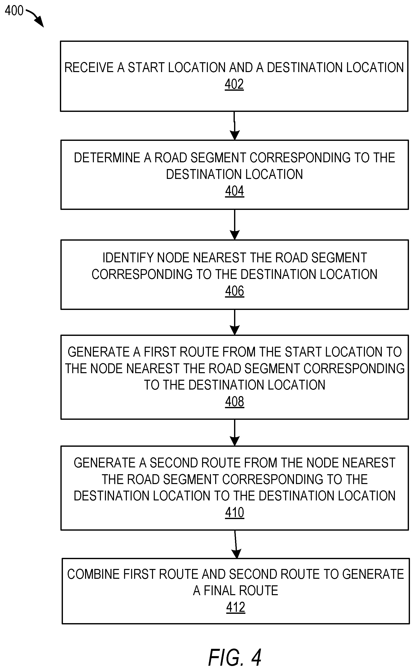 Patent US12332063 Figure 4 – Selecting routes based on ETA