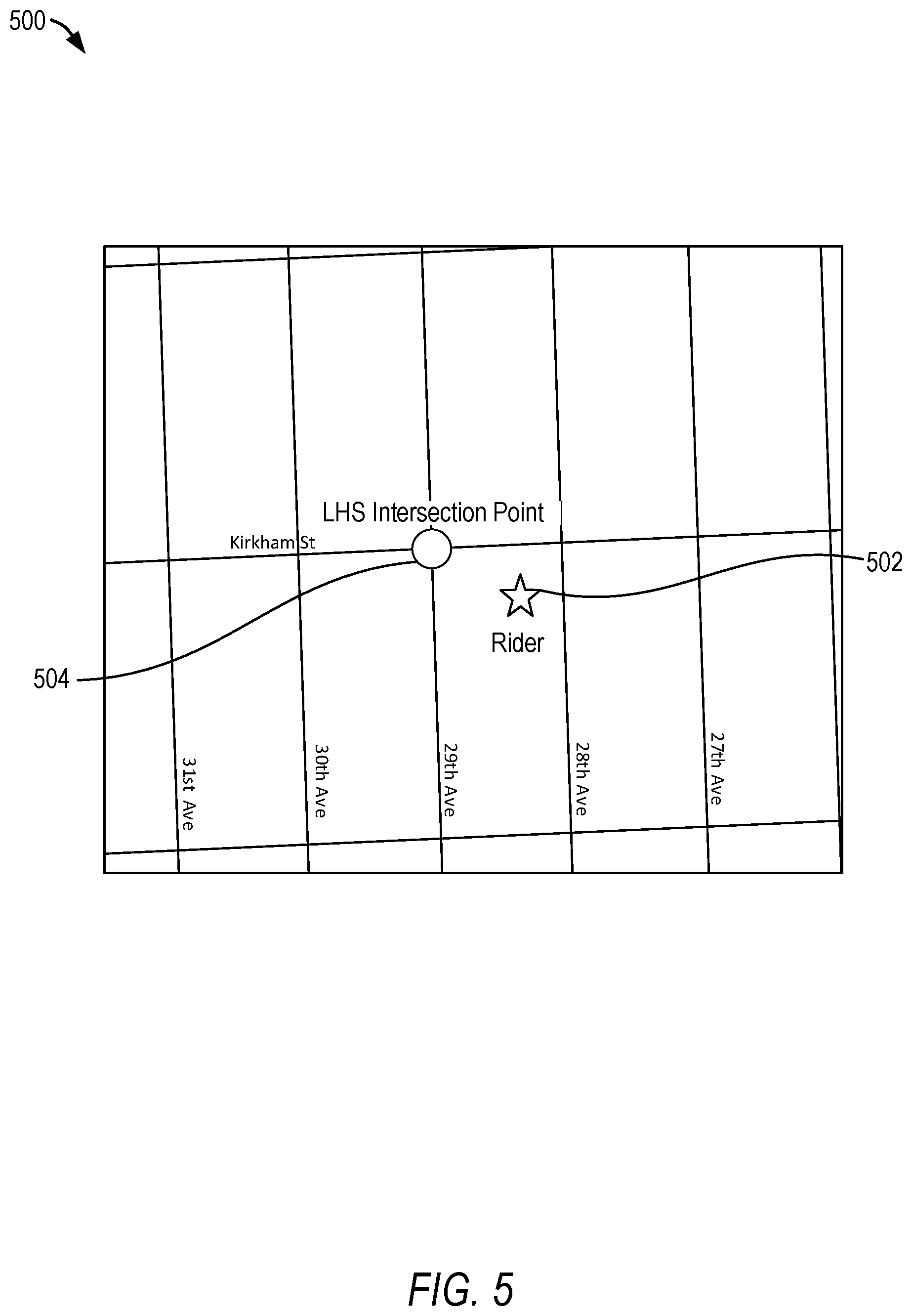 Patent US12332063 Figure 5 – Selecting routes based on ETA