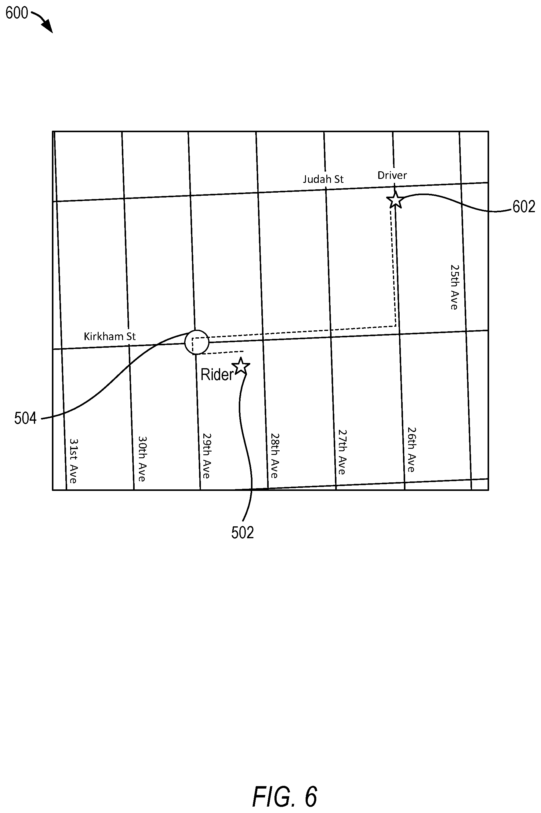 Patent US12332063 Figure 6 – Selecting routes based on ETA