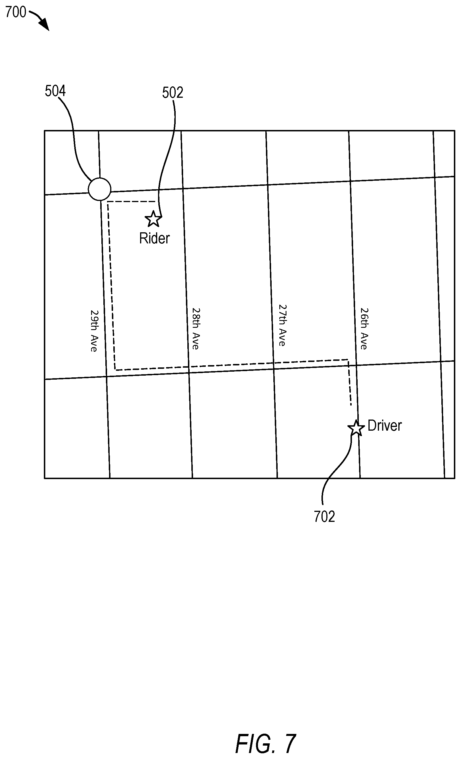 Patent US12332063 Figure 7 – Selecting routes based on ETA