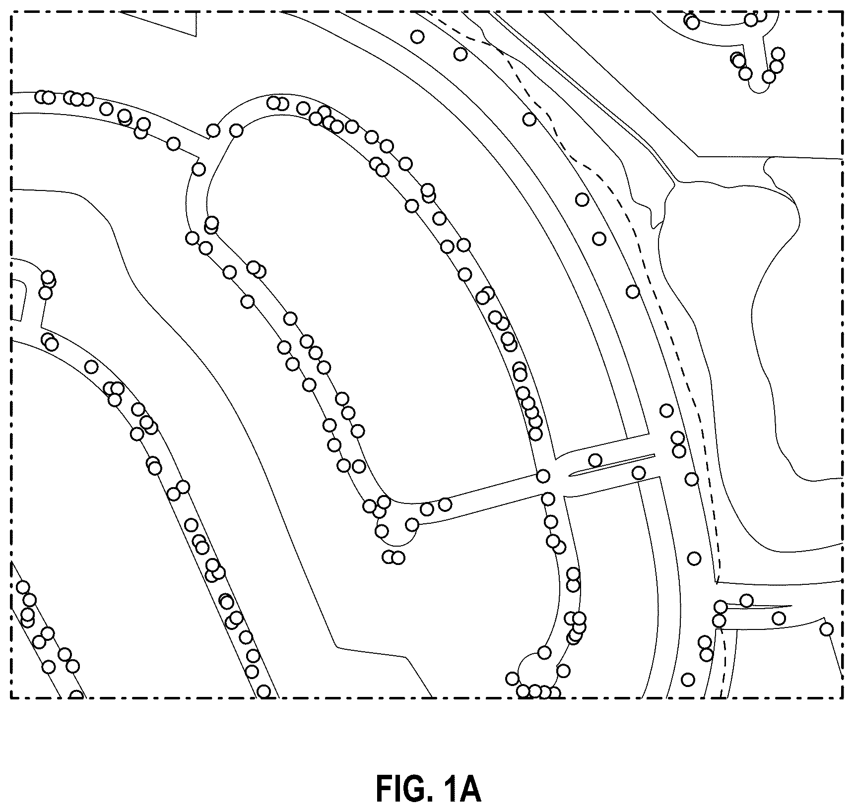 Patent US12332073 Figure 1 – System and method for efficient customer and container on-property service based on collection of off-street data for a waste / recycling service vehicle