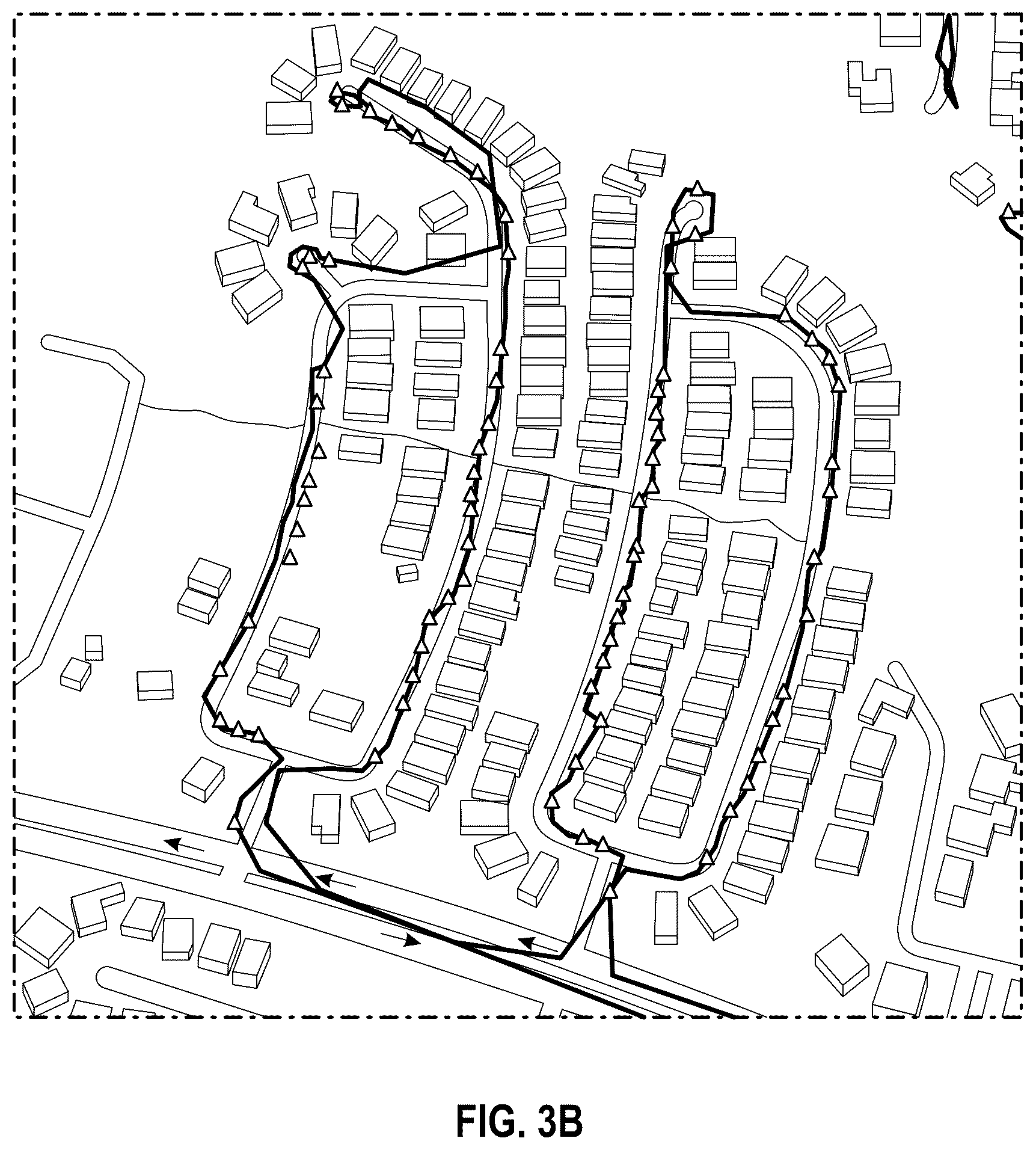 Patent US12332073 Figure 5 – System and method for efficient customer and container on-property service based on collection of off-street data for a waste / recycling service vehicle
