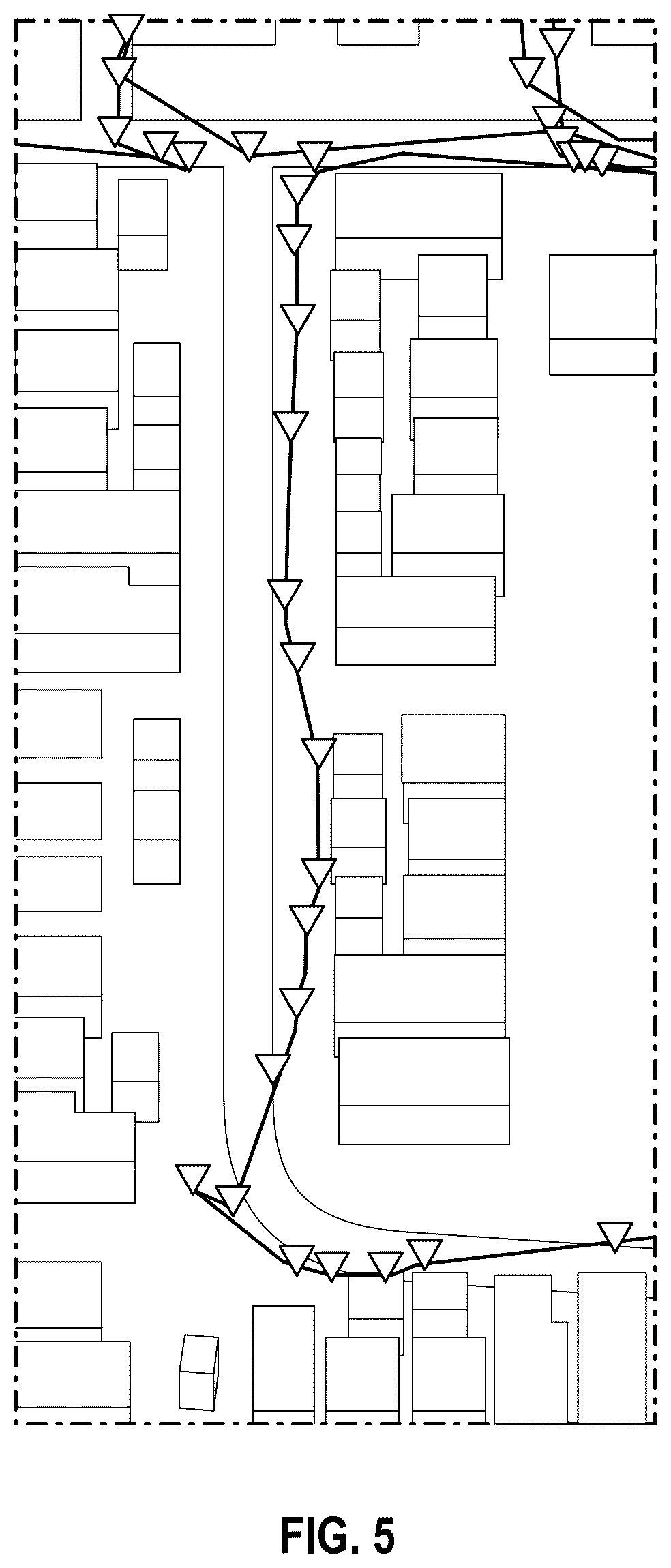 Patent US12332073 Figure 7 – System and method for efficient customer and container on-property service based on collection of off-street data for a waste / recycling service vehicle