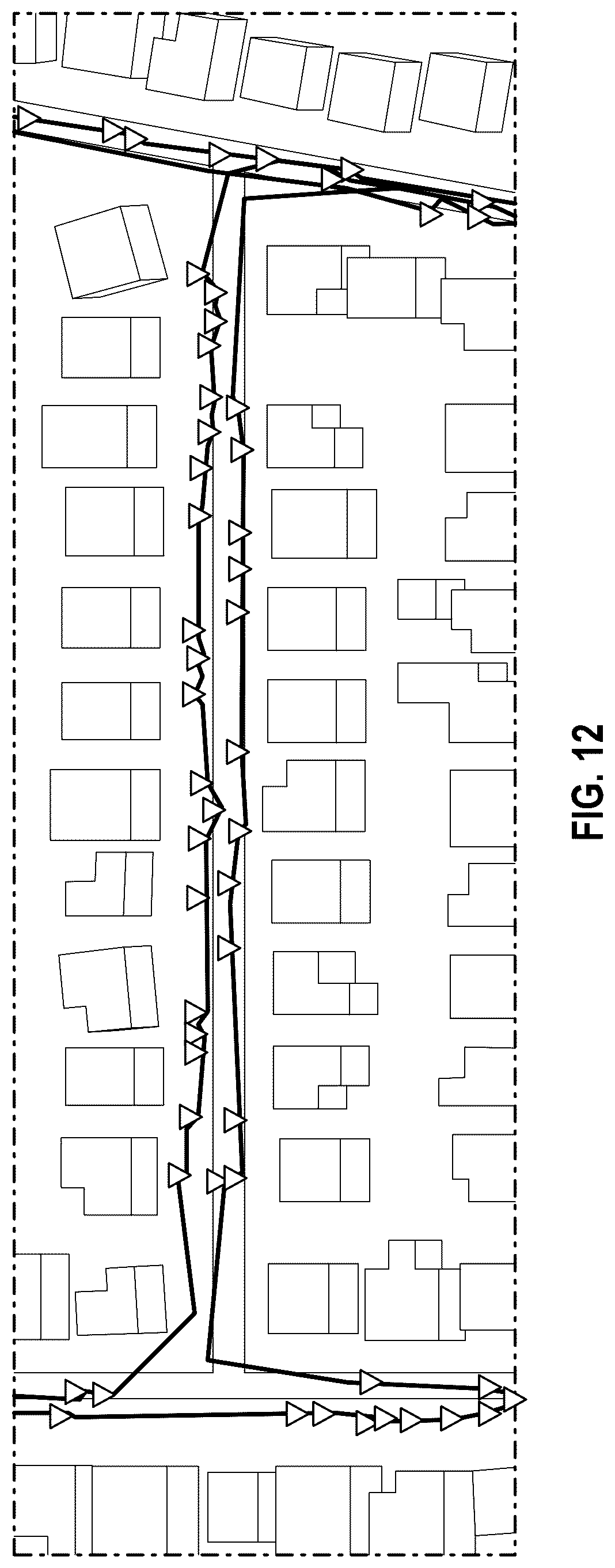 Patent US12332073 Figure 14 – System and method for efficient customer and container on-property service based on collection of off-street data for a waste / recycling service vehicle