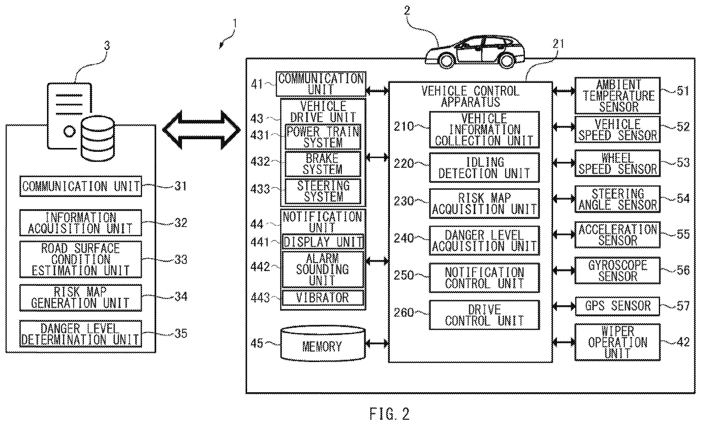 Patent US12332076 Figure 2 – Road surface information providing apparatus and vehicle control apparatus