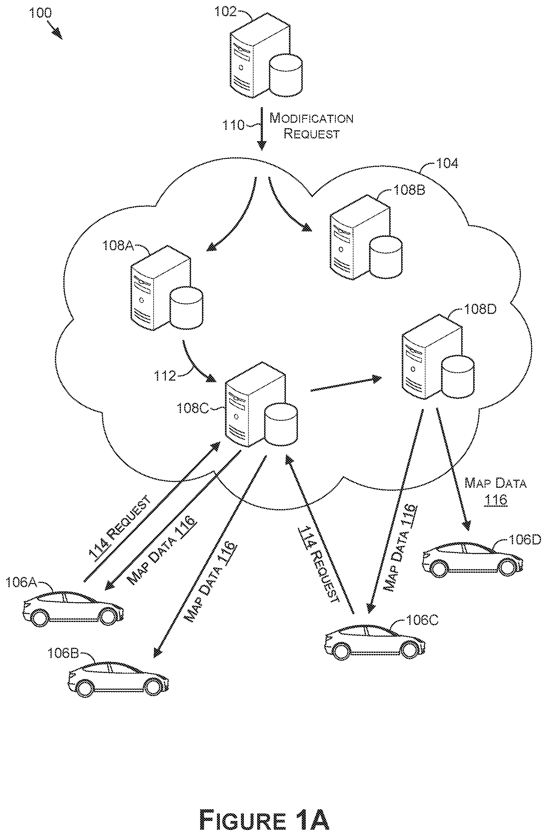Patent US12332079 Figure 1 – High definition (HD) map content representation and distribution for autonomous vehicles