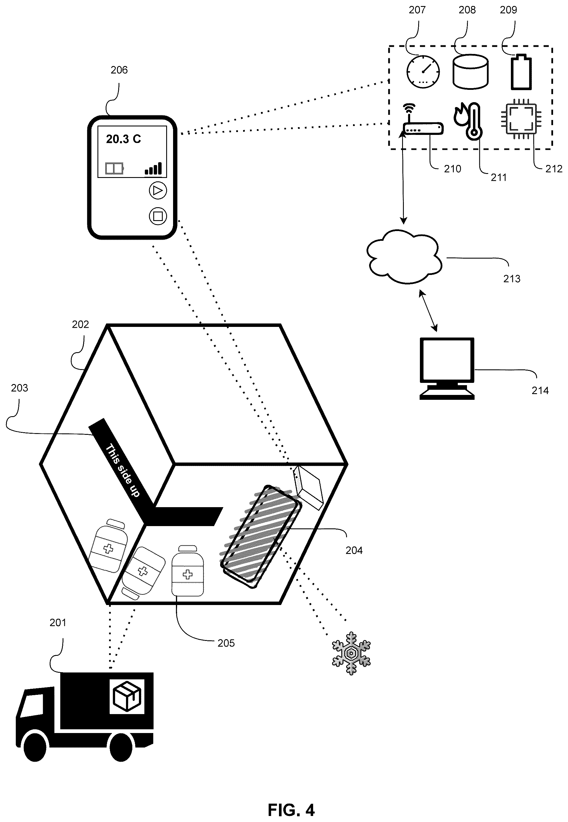 Patent US12332082 Figure 4 – Method and a system for monitoring in real time an angular position of an asset
