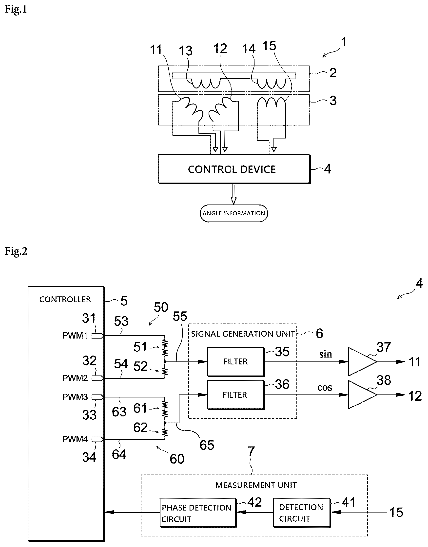 Patent US12332091 Figure 1 – Control device of rotation detector