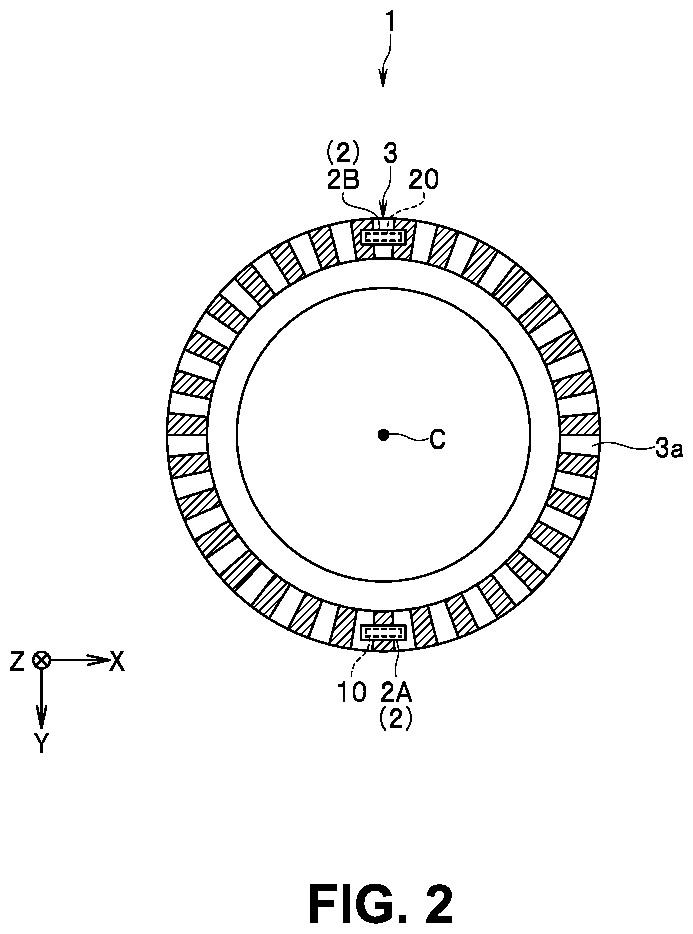Patent US12332093 Figure 2 – Magnetic sensor, magnetic encoder, and manufacturing method for magnetic sensor