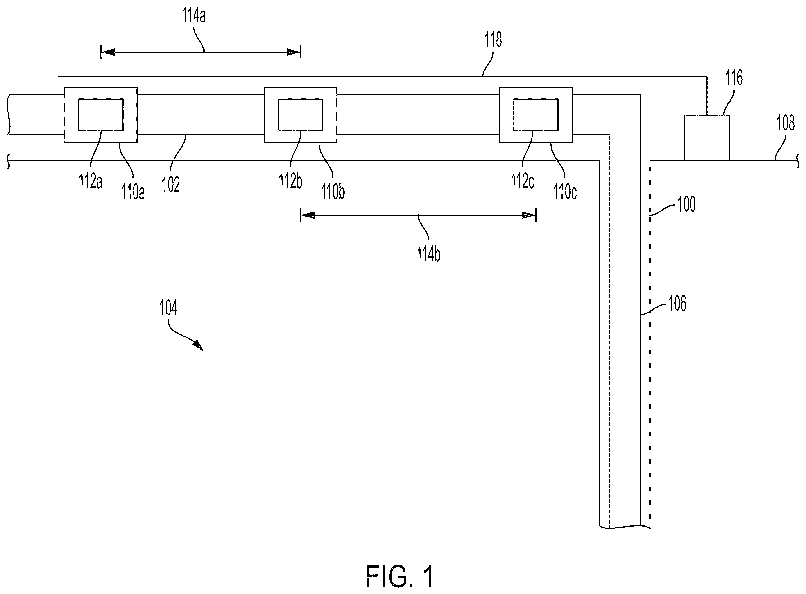 Patent US12332098 Figure 1 – Acoustic devices for measuring multi-phase wellbore fluid