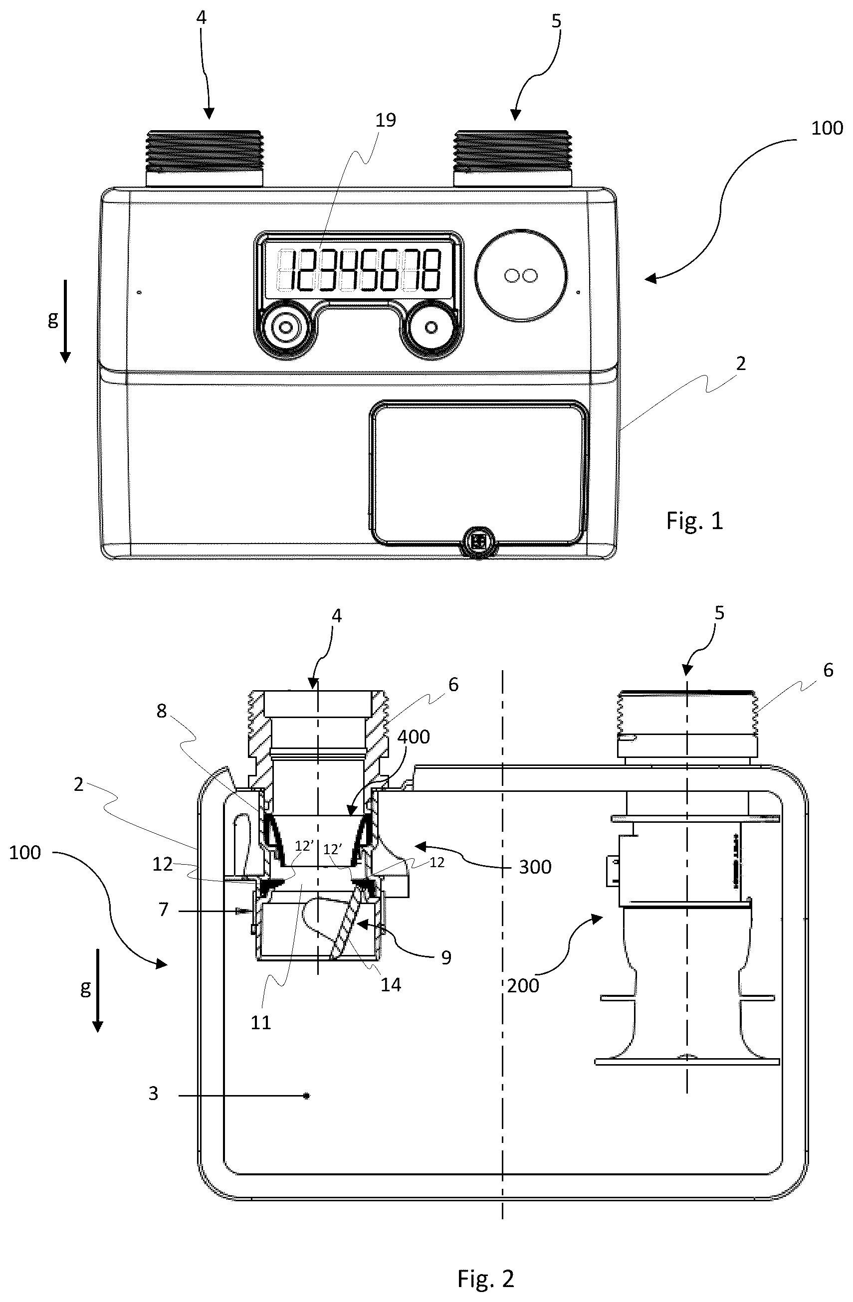 Patent US12332101 Figure 1 – Valve assembly for a gas meter and gas meter using the same