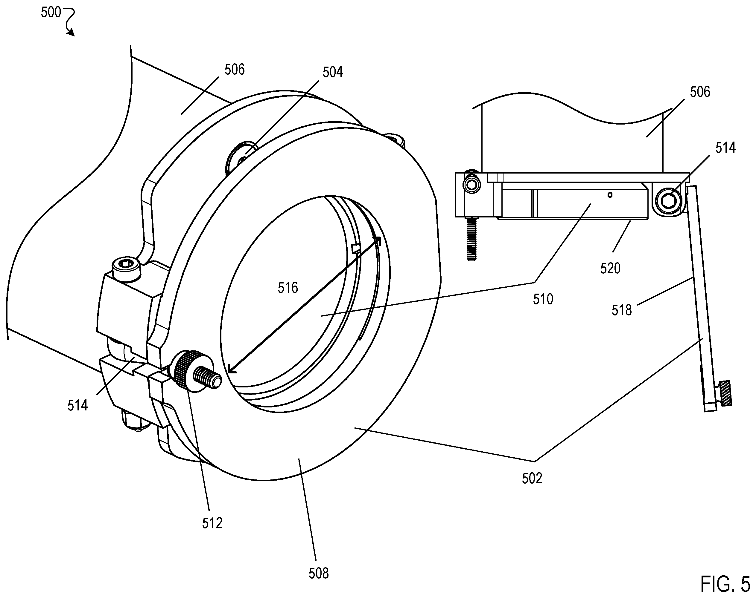 Patent US12332113 Figure 5 – Stray-light testing station