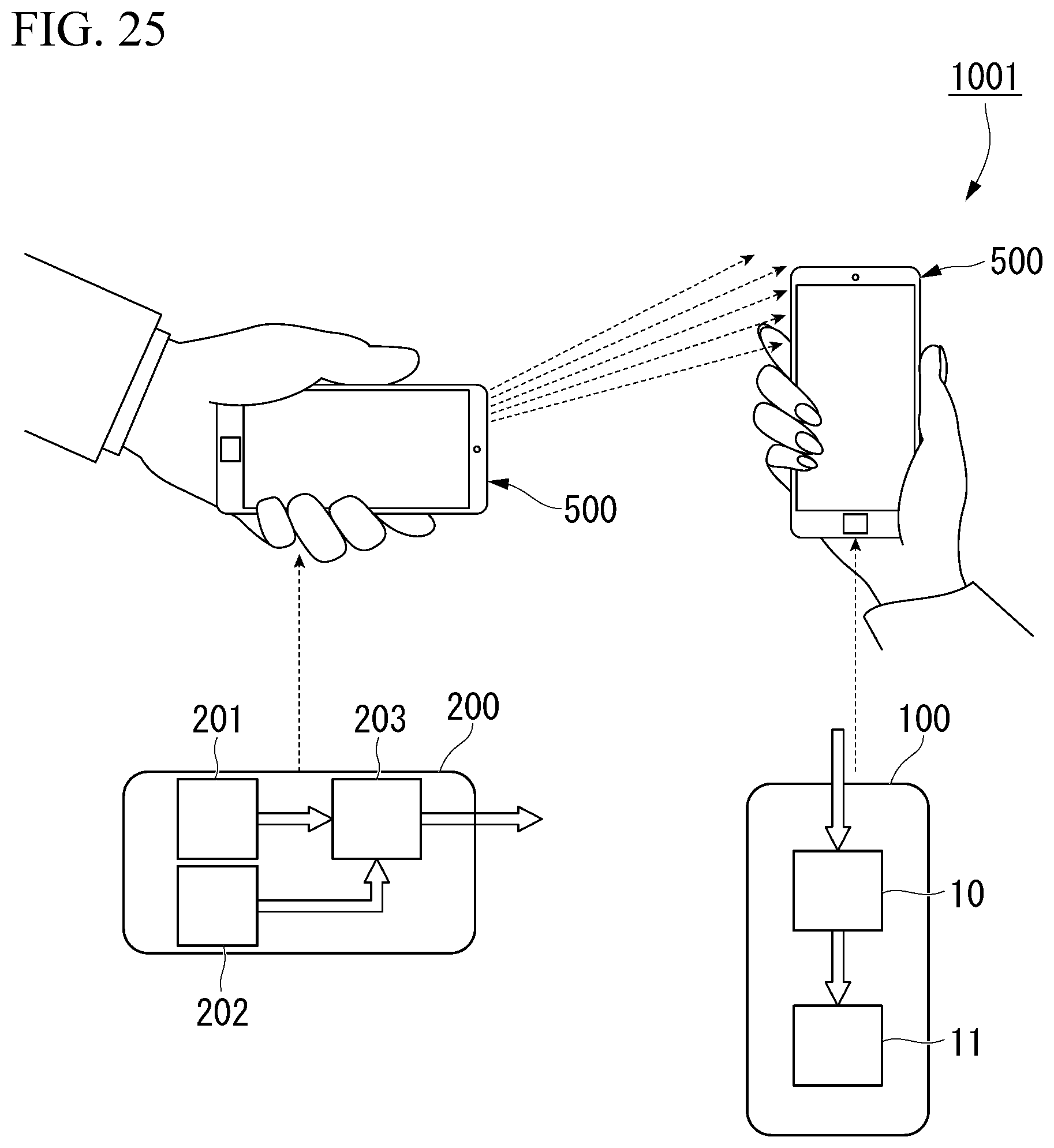 Patent US12332114 Figure 12 – Receiving device, transceiver device, communication system, portable terminal device, and photodetection element