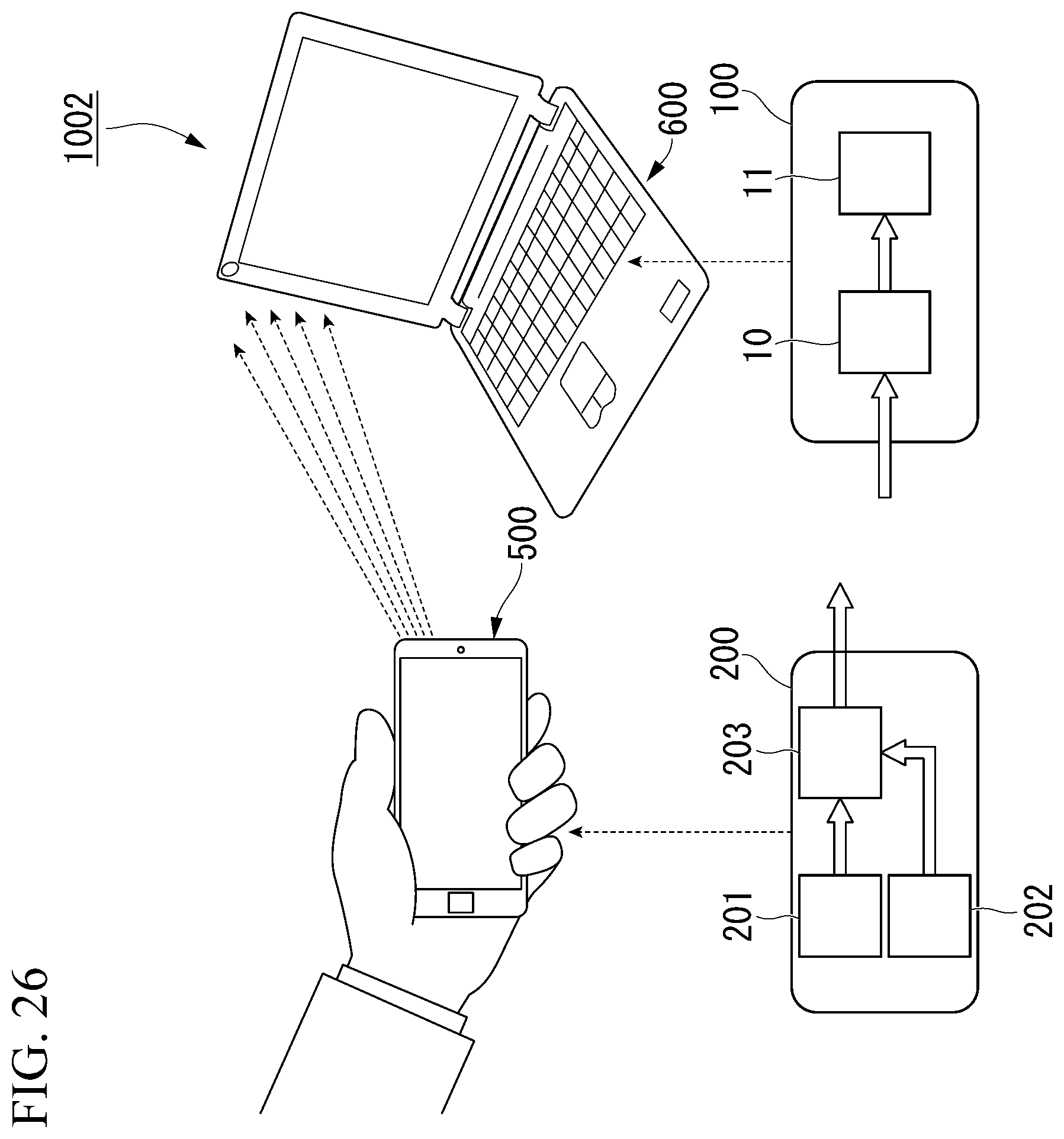 Patent US12332114 Figure 13 – Receiving device, transceiver device, communication system, portable terminal device, and photodetection element