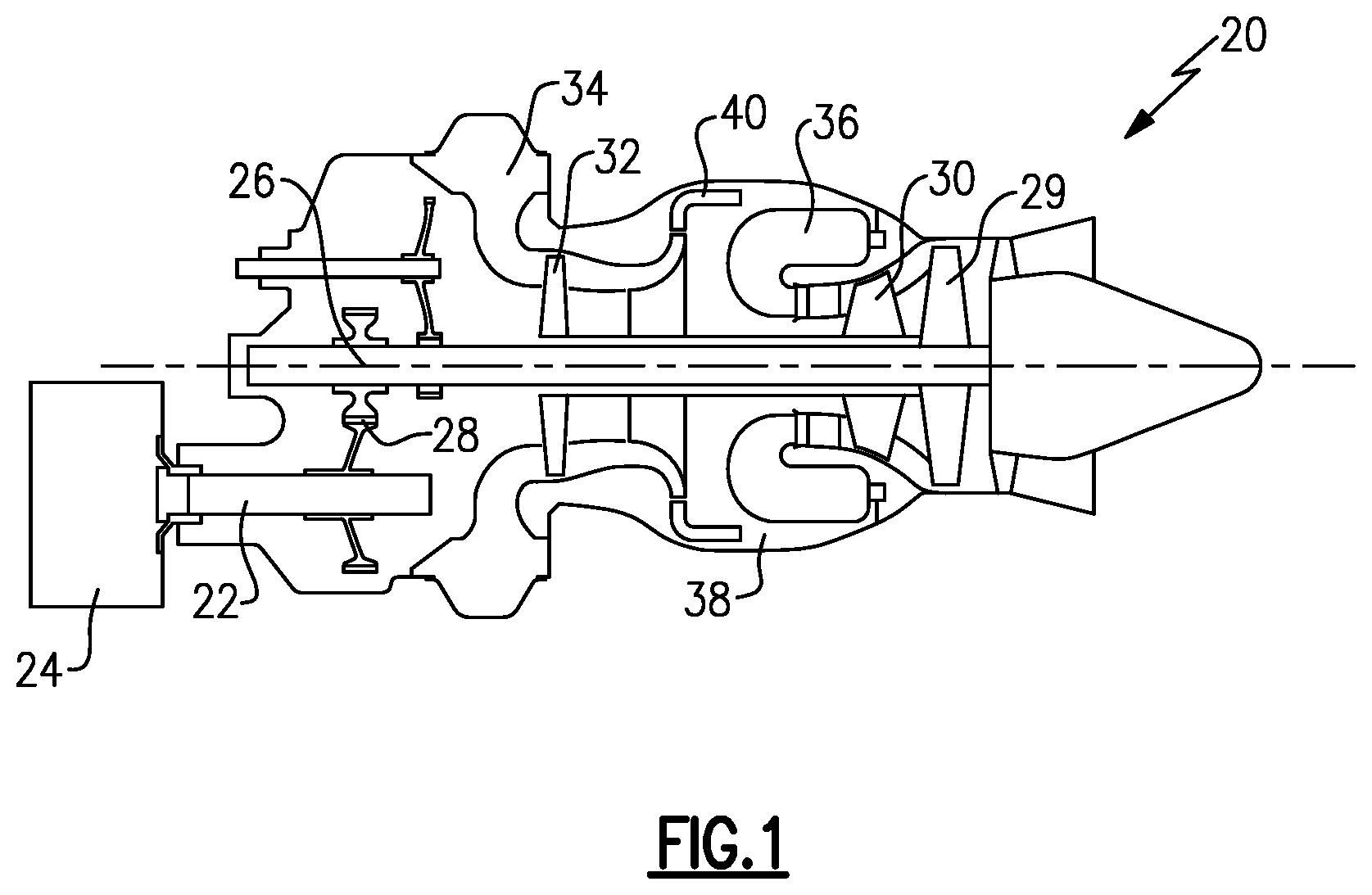 Patent US12332125 Figure 1 – Method and apparatus to measure gas turbine compressor exit temperature