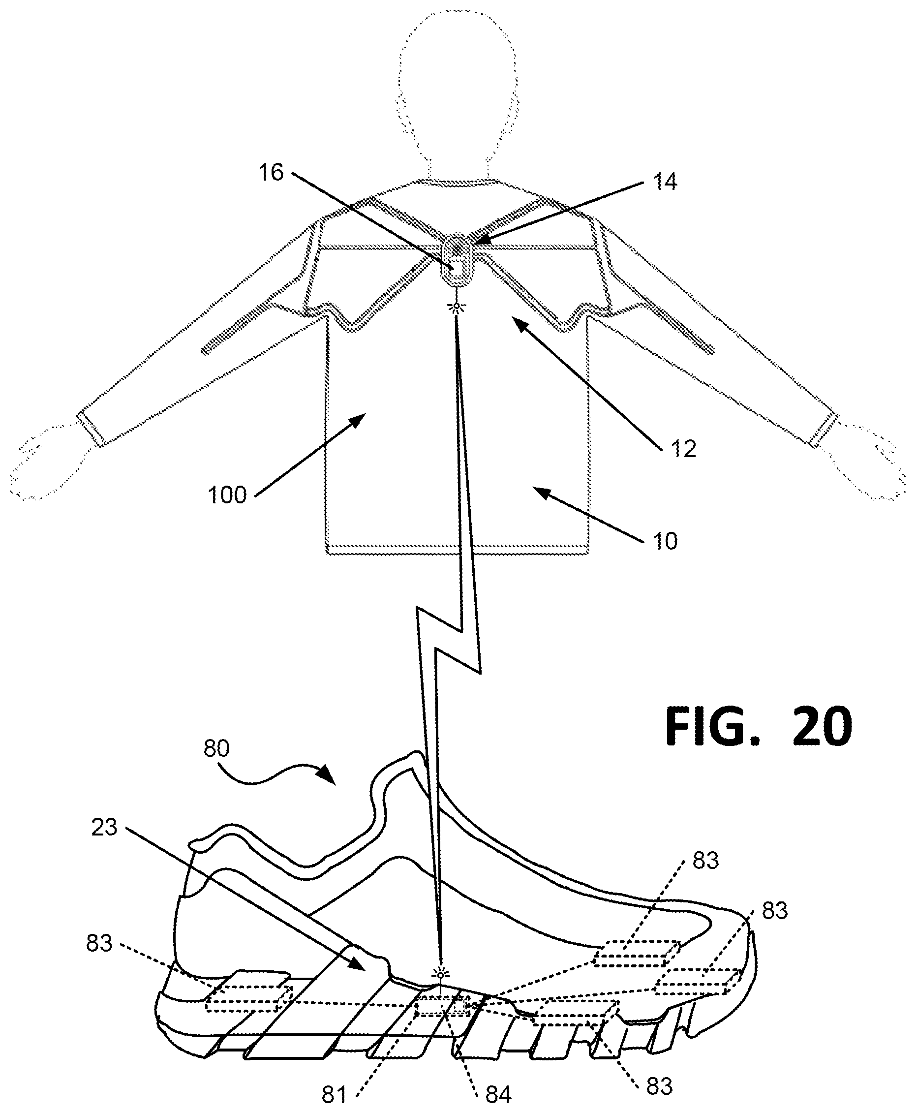 Patent US12332128 Figure 15 – Apparel having sensor system