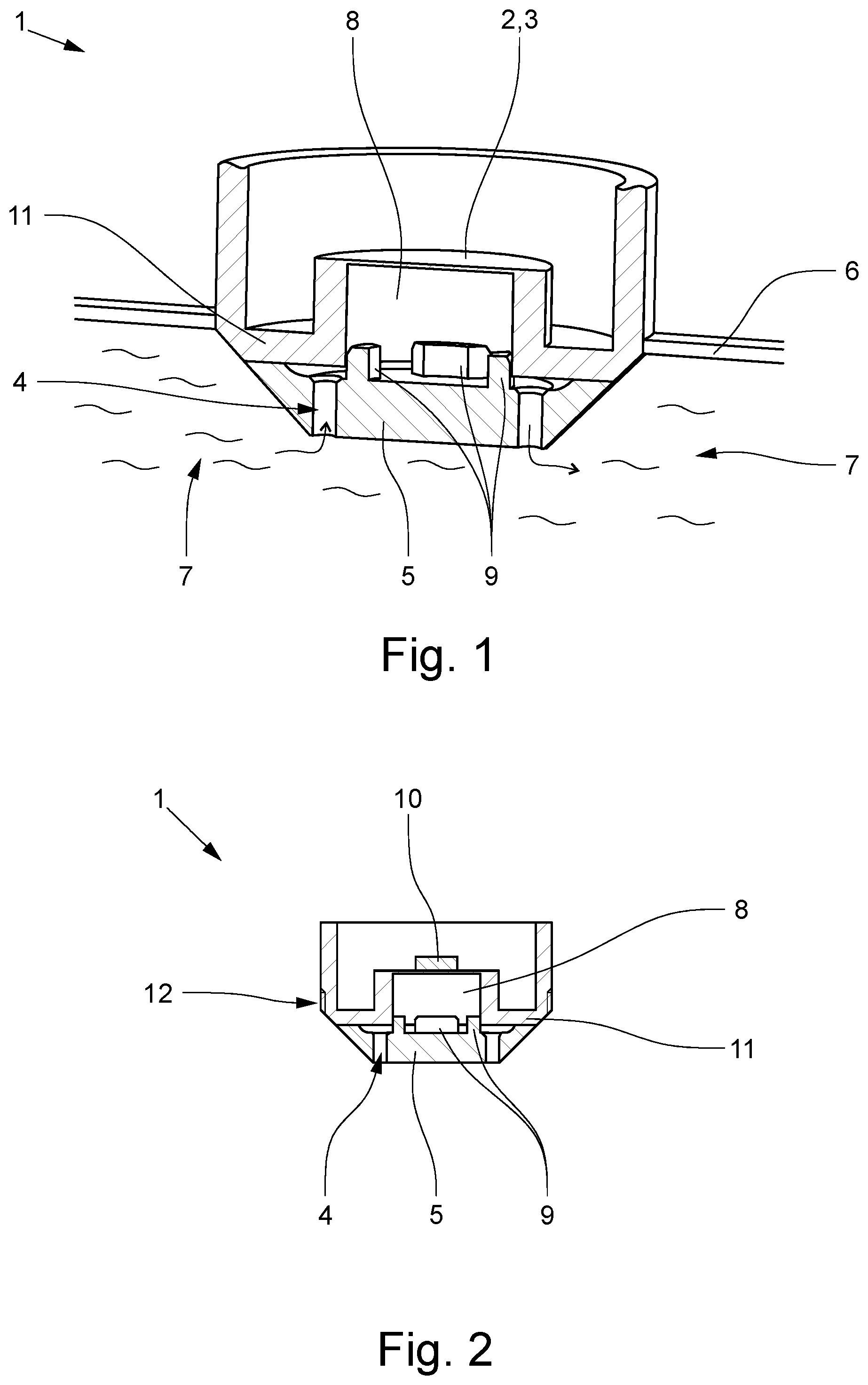 Patent US12332132 Figure 1 – Pressure sensor with pressure compensation channel