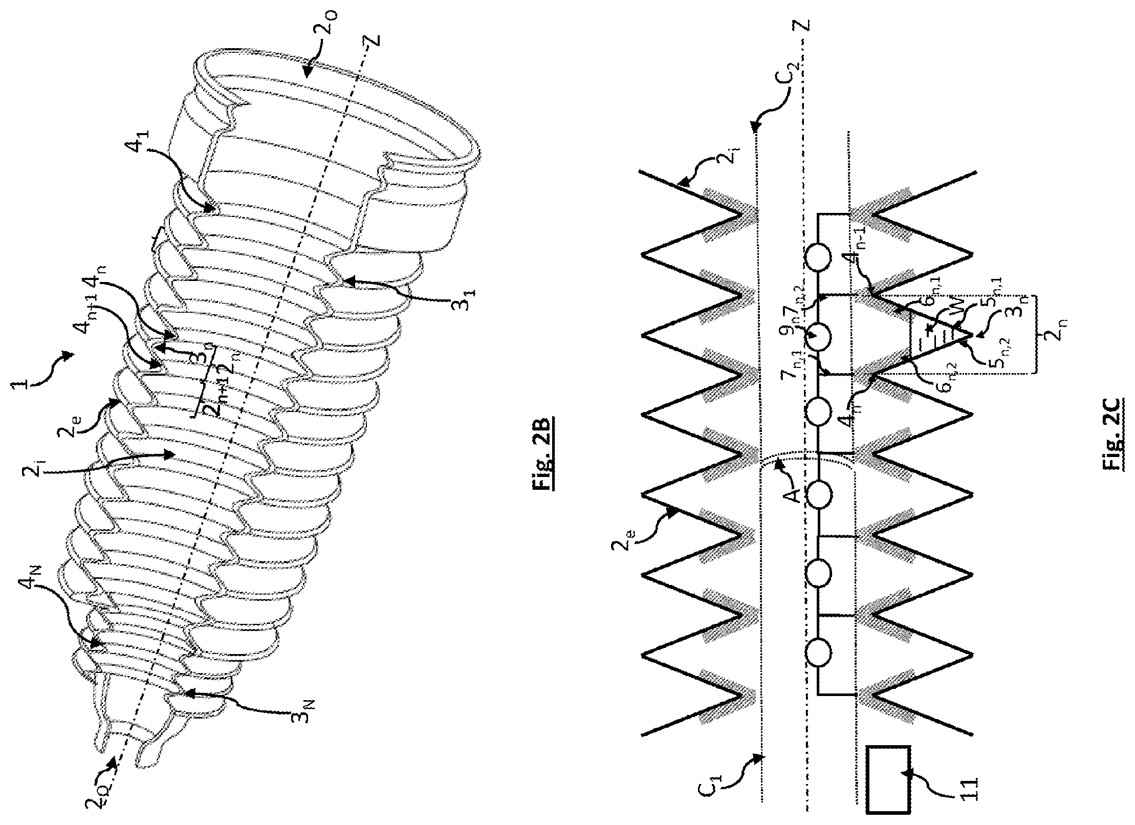 Patent US12332142 Figure 2 – Protective bellows having an electrical circuit and covering for a mechanical joint