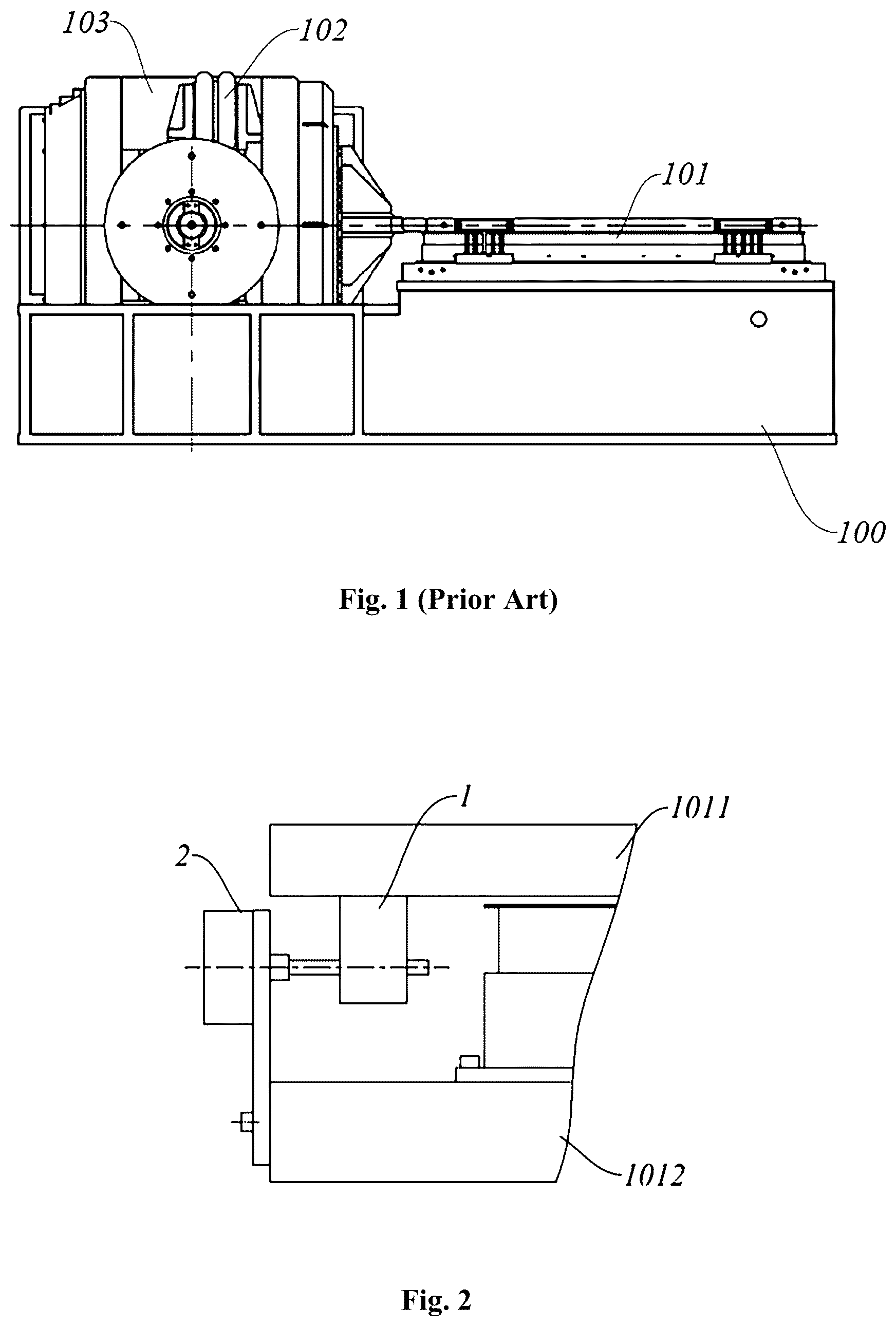 Patent US12332148 Figure 1 – Device for measuring and protecting horizontal slide table displacement