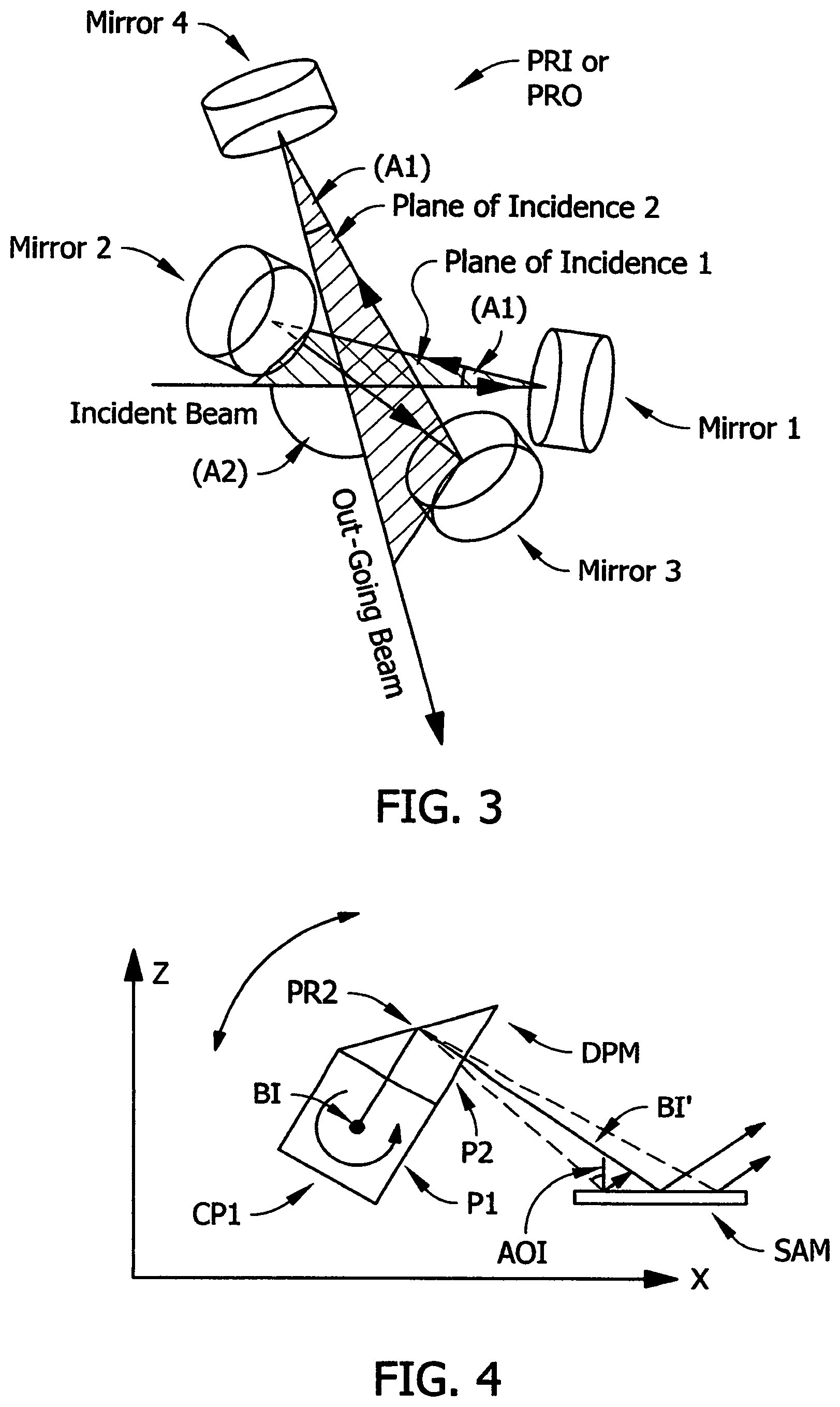 Patent US12332163 Figure 2 – System for, and calibration and testing of directed beam ellipsometer systems