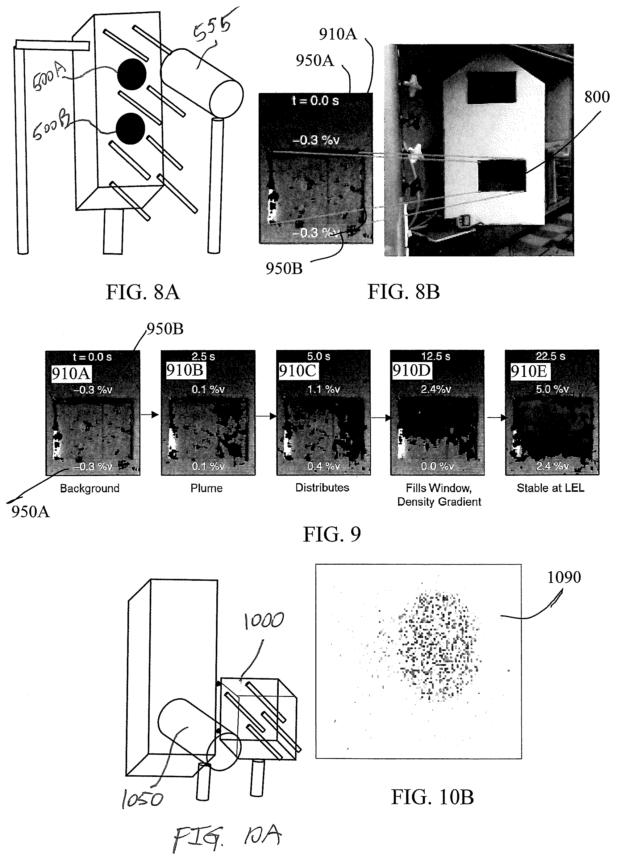 Patent US12332170 Figure 5 – Laser imaging of gases for concentration and location identification