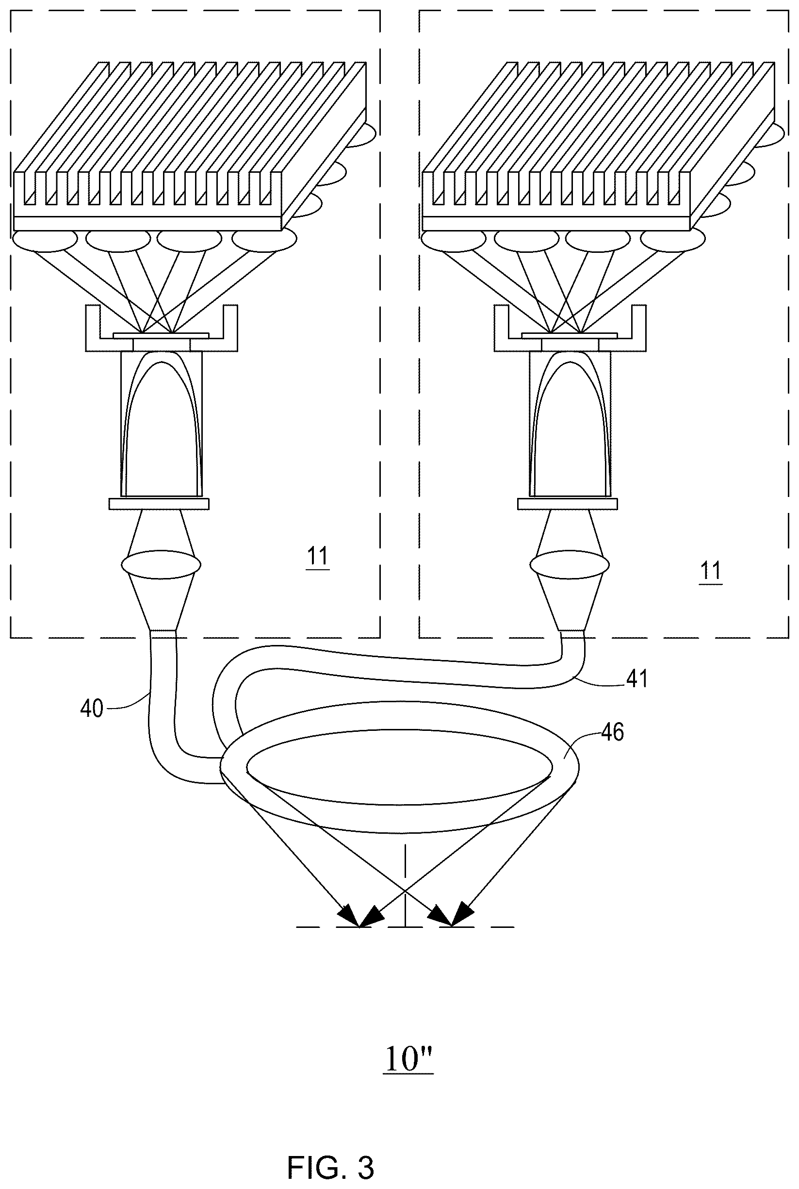 Patent US12332176 Figure 3 – Dark field illumination based on laser illuminated phosphor