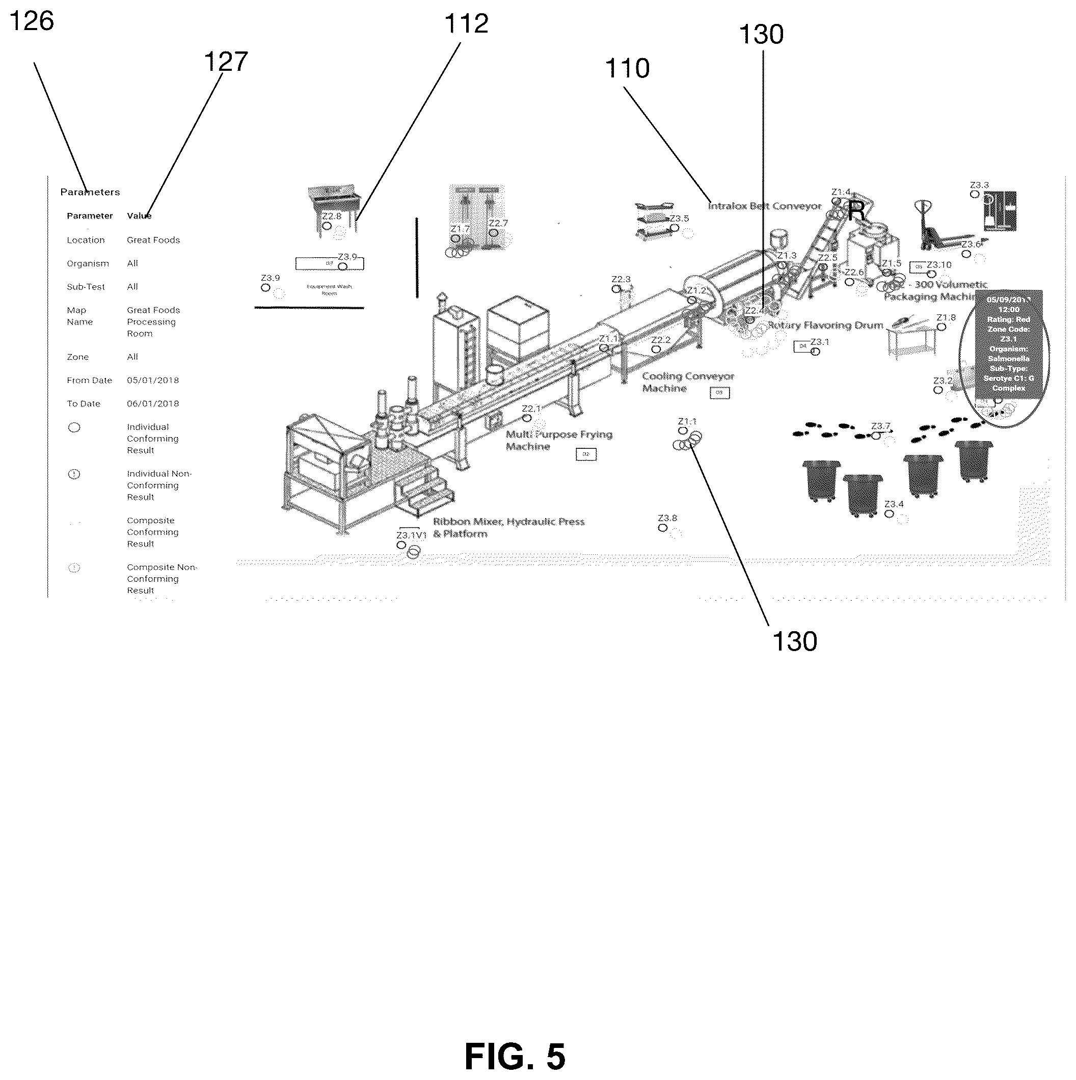 Patent US12332184 Figure 5 – System and method of tracking and graphically representing test results