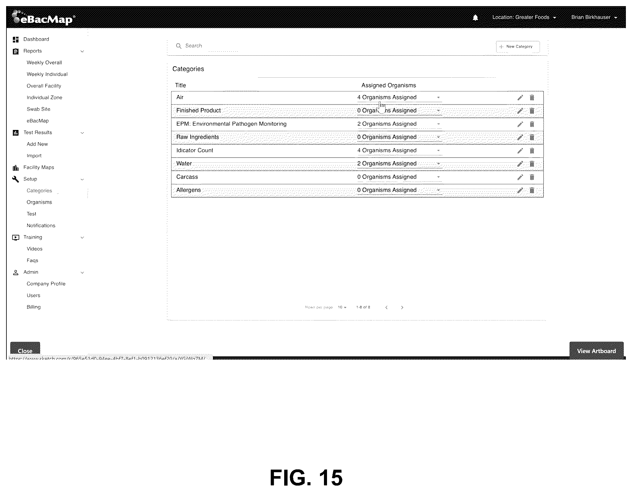 Patent US12332184 Figure 15 – System and method of tracking and graphically representing test results