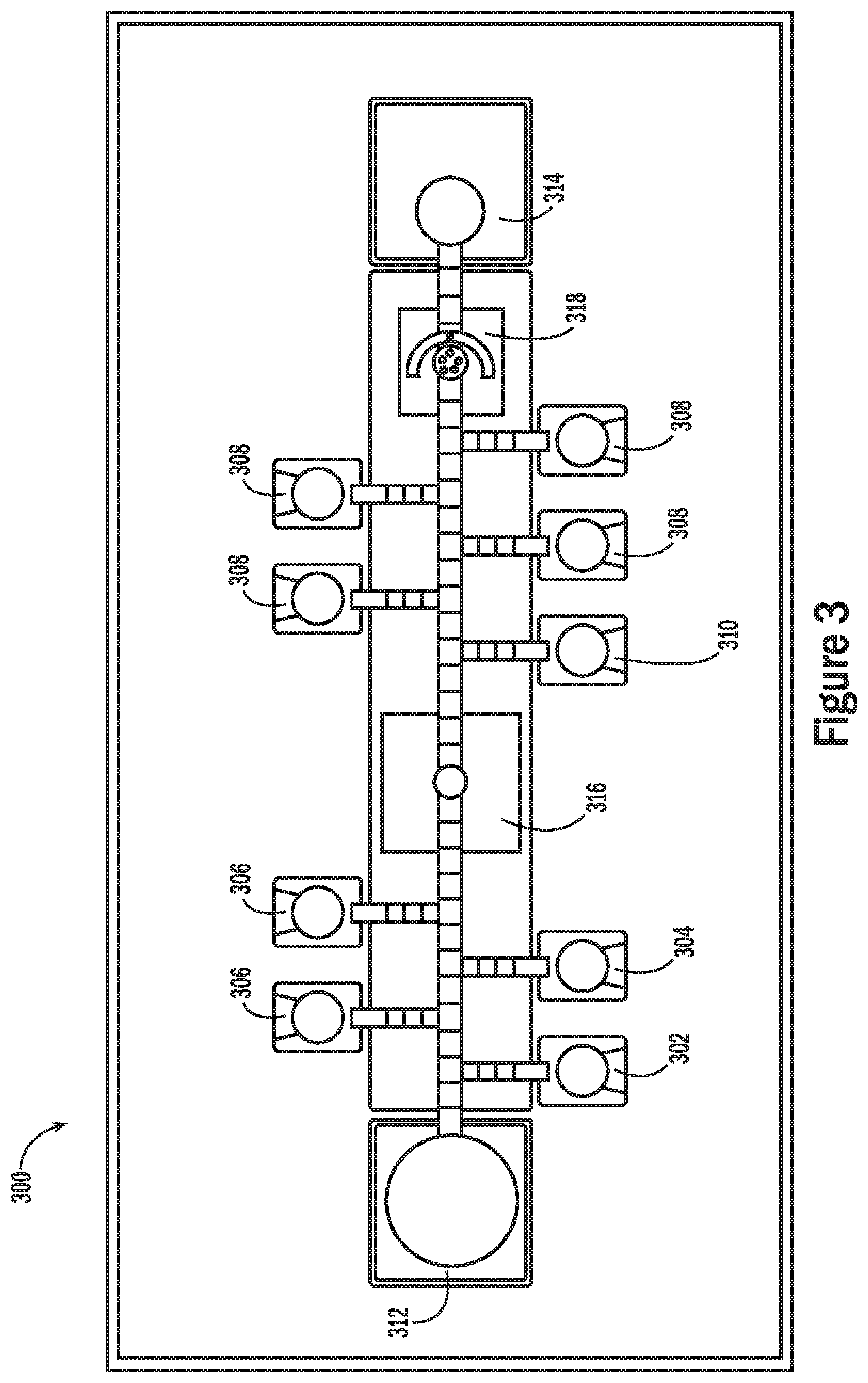 Patent US12332205 Figure 3 – Droplet-based surface modification and washing