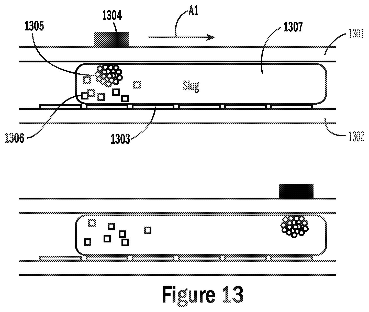 Patent US12332205 Figure 13 – Droplet-based surface modification and washing