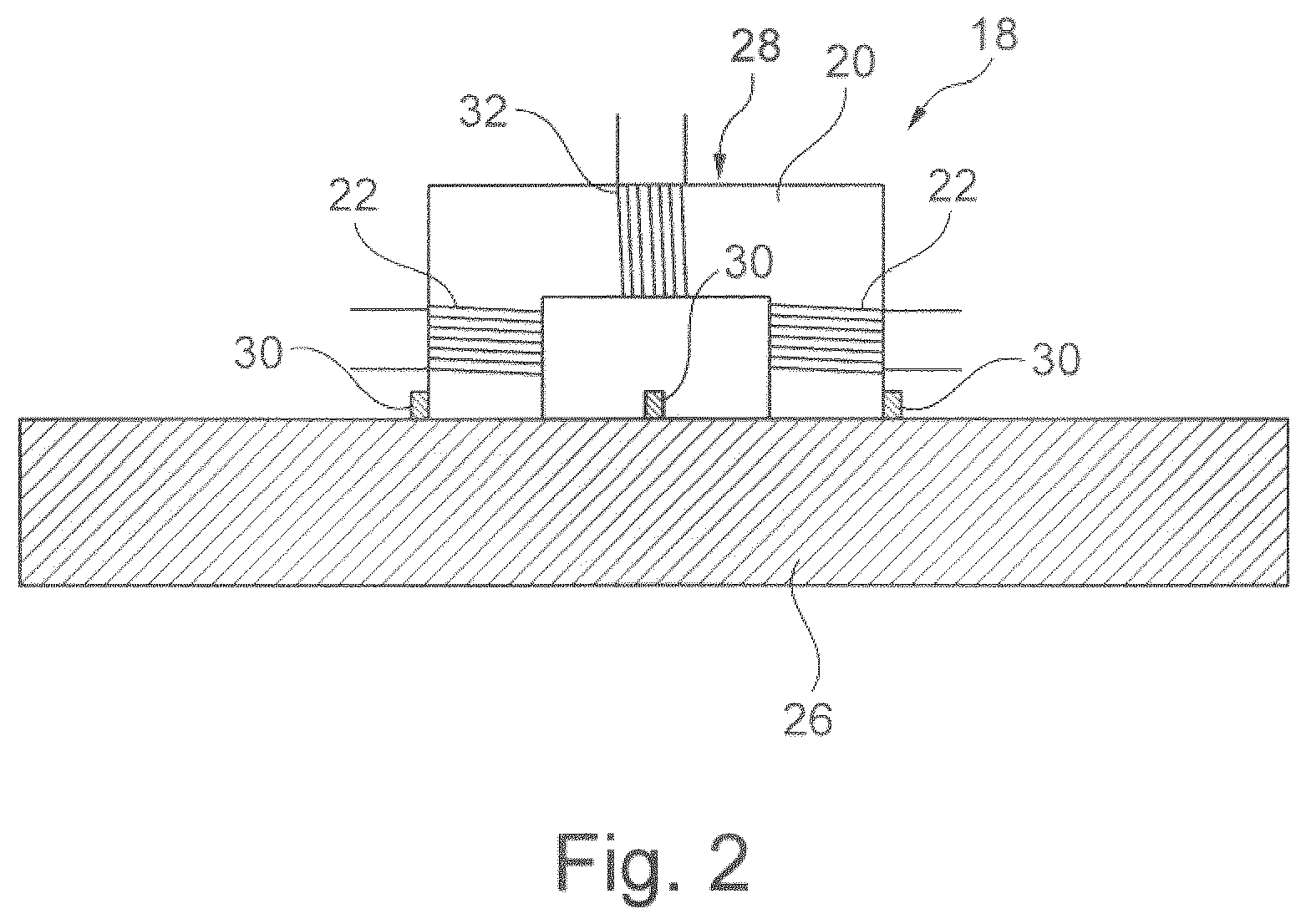 Patent US12332211 Figure 2 – Method for determining a materials characteristic value of magnetizable metal bodies by means of a micromagnetic sensor assembly, and corresponding sensor assembly